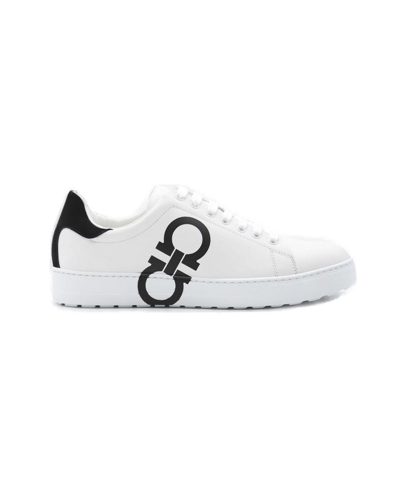 Ferragamo Gancini Lace-up Sneakers - White