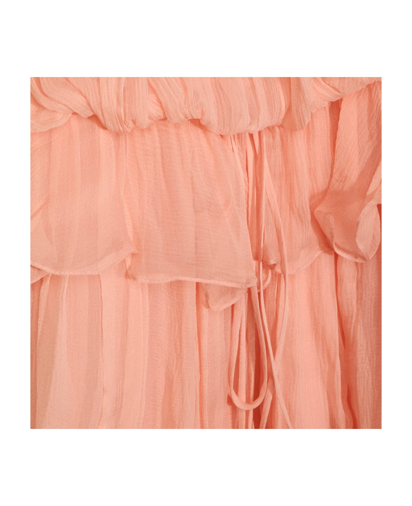 Chloé Rose Silk Dress - TAN ROSE