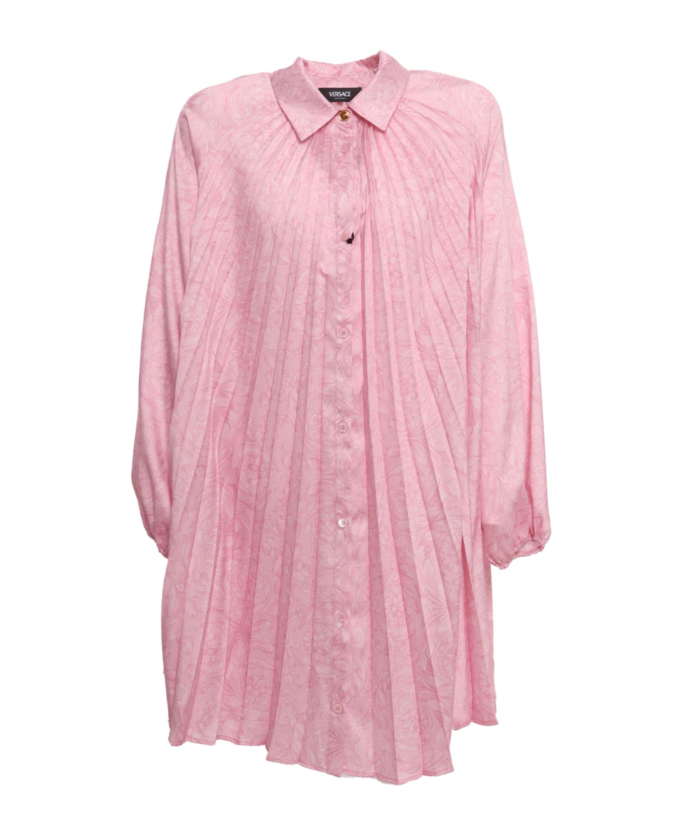 Versace Pink Baroque Style Shirt - PINK ワンピース＆ドレス