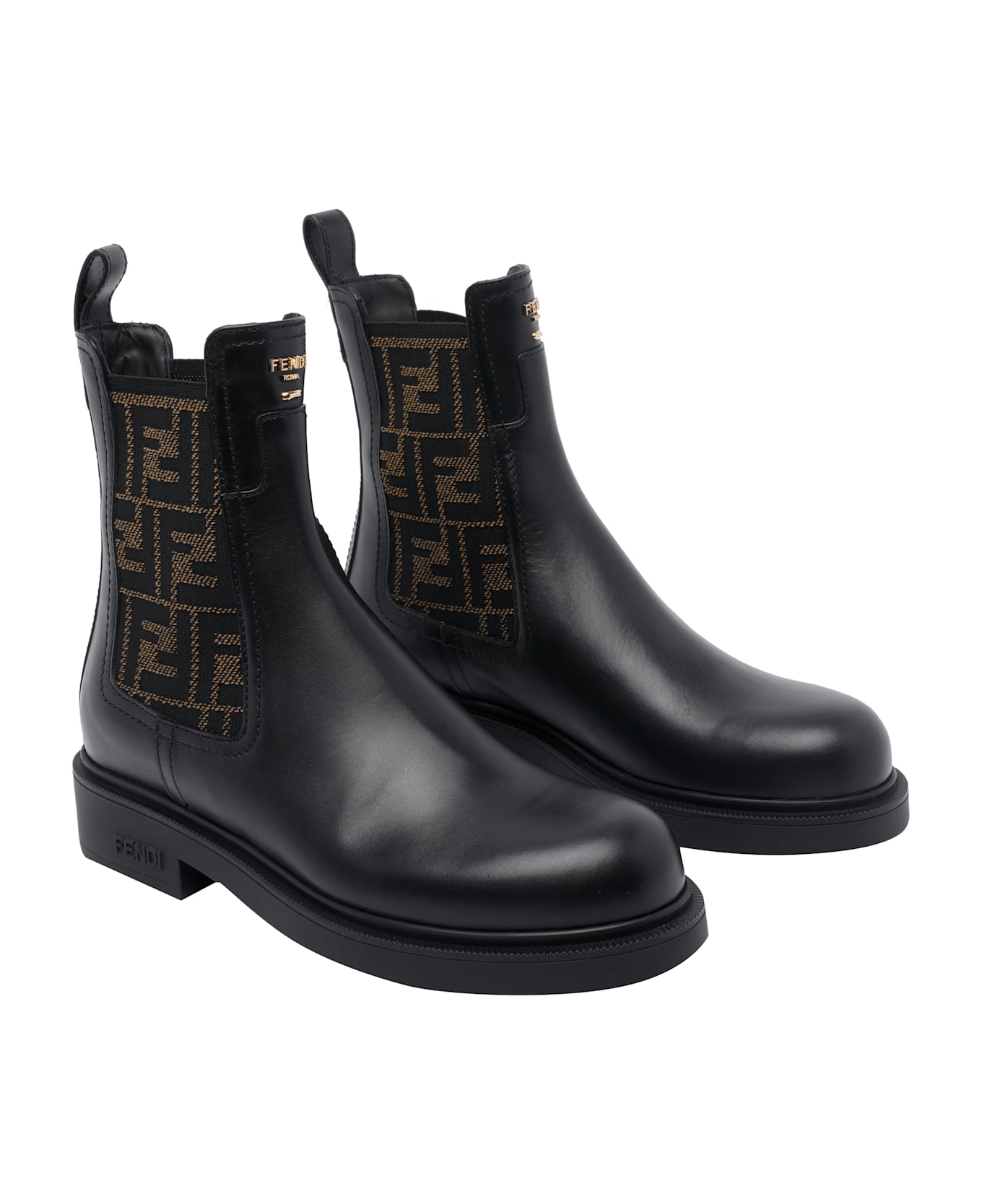 Fendi Filo Booties - Brown