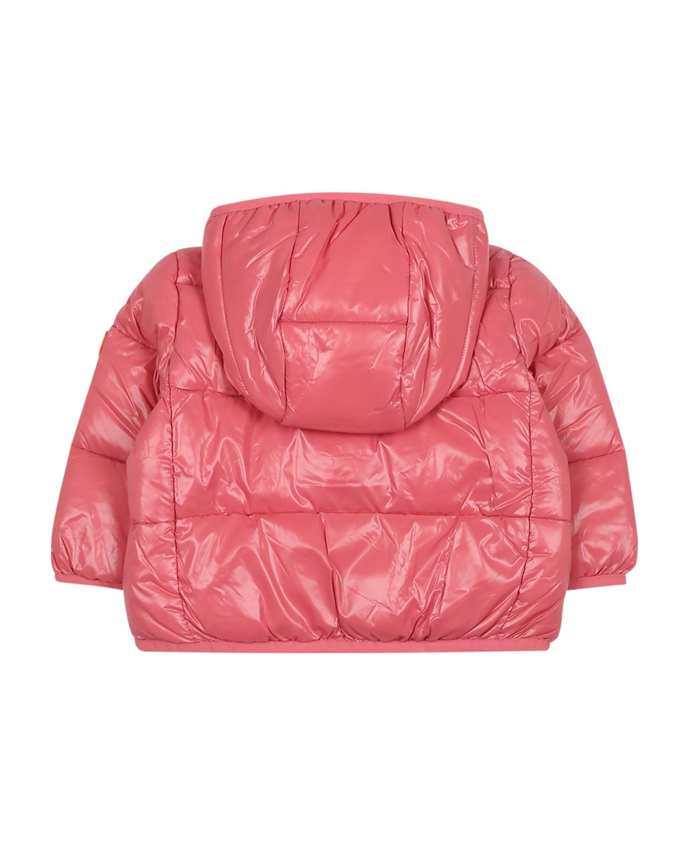 Save the Duck Pink Jody Down Jacket For Baby Girlwith Logo - Pink コート＆ジャケット