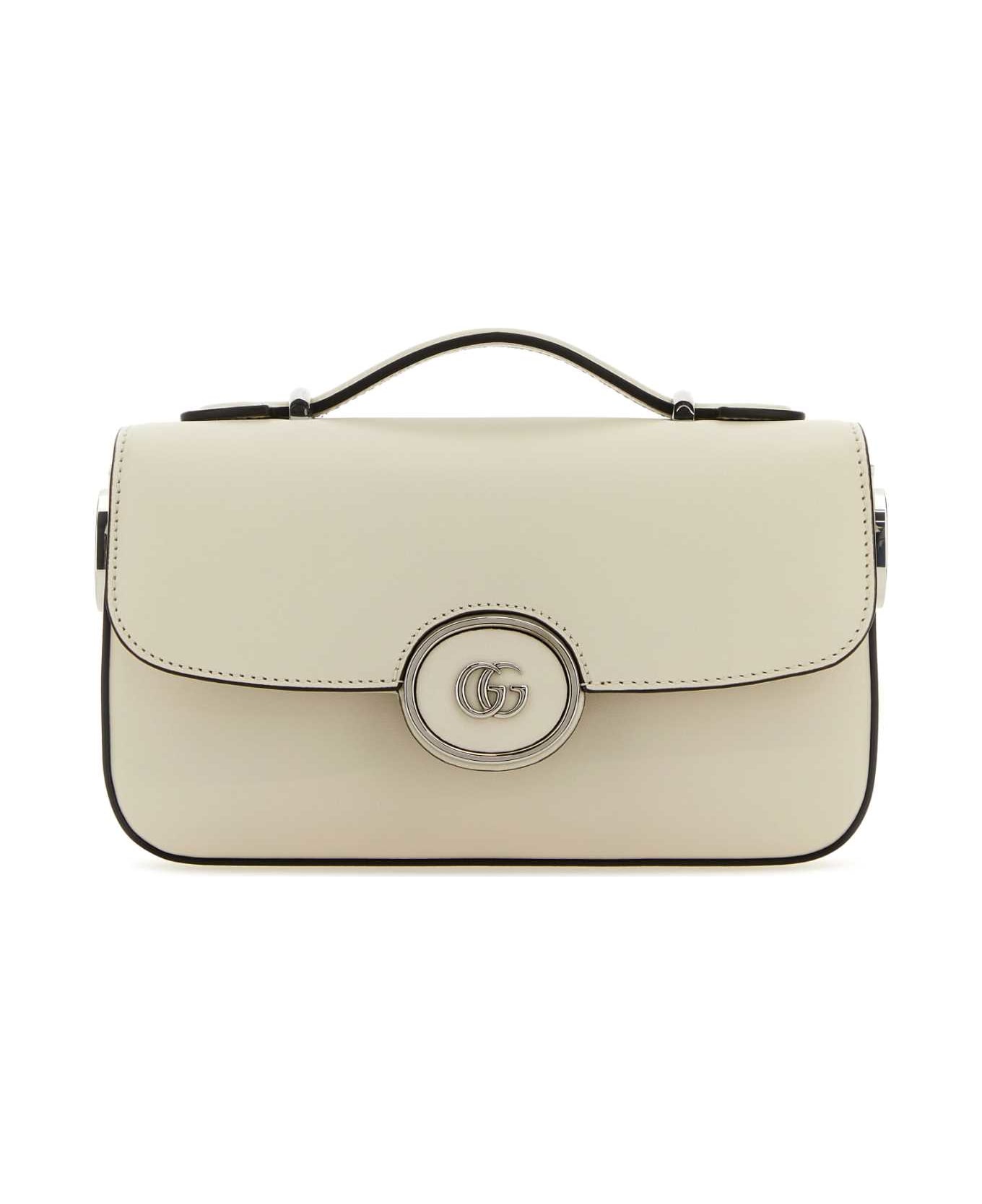 Gucci Ivory Leather Mini Petite Gg Handbag - MYSTICWHITE トートバッグ