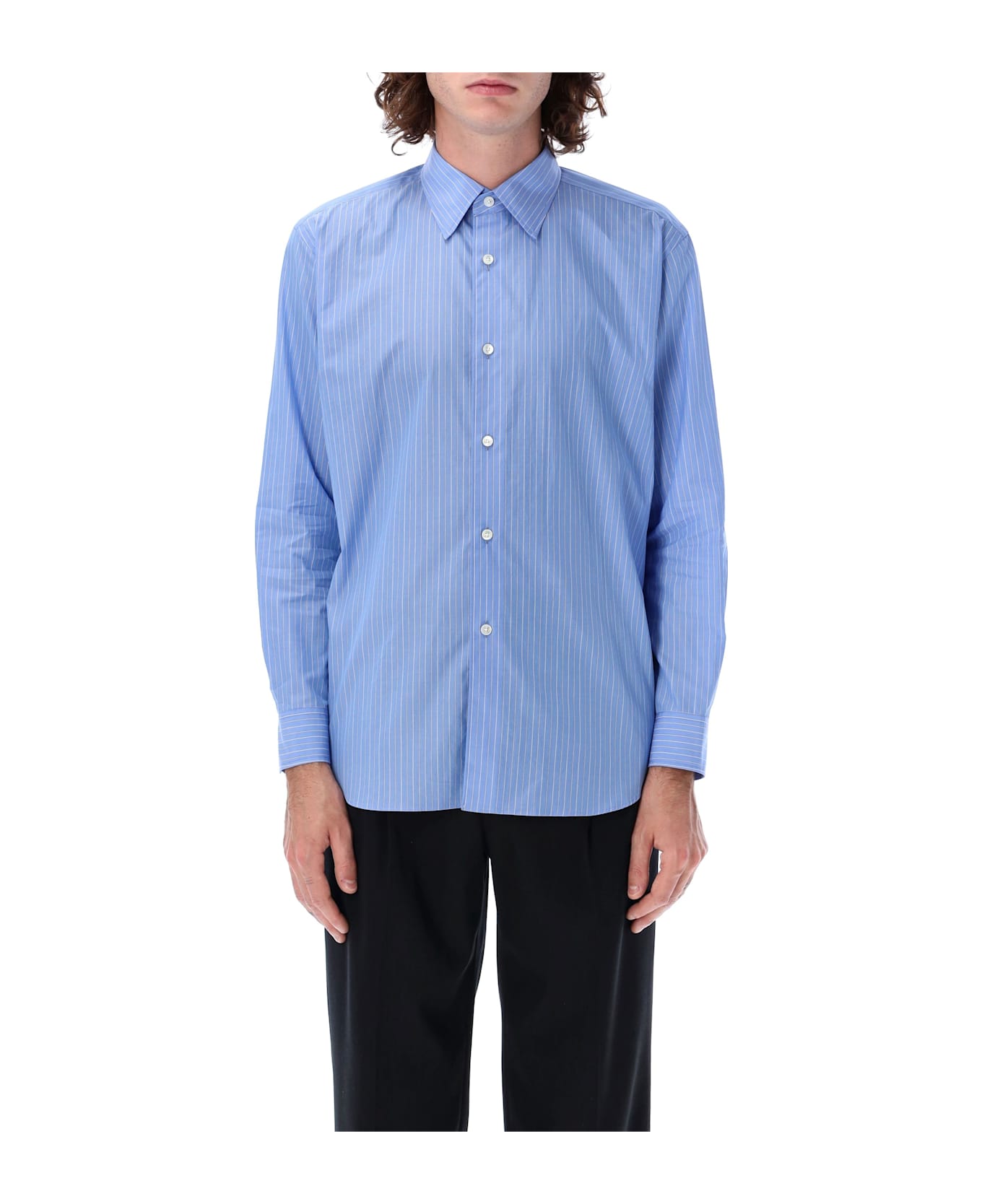 Auralee Suvin High Count Cloth Stripe Shirt | italist, ALWAYS LIKE