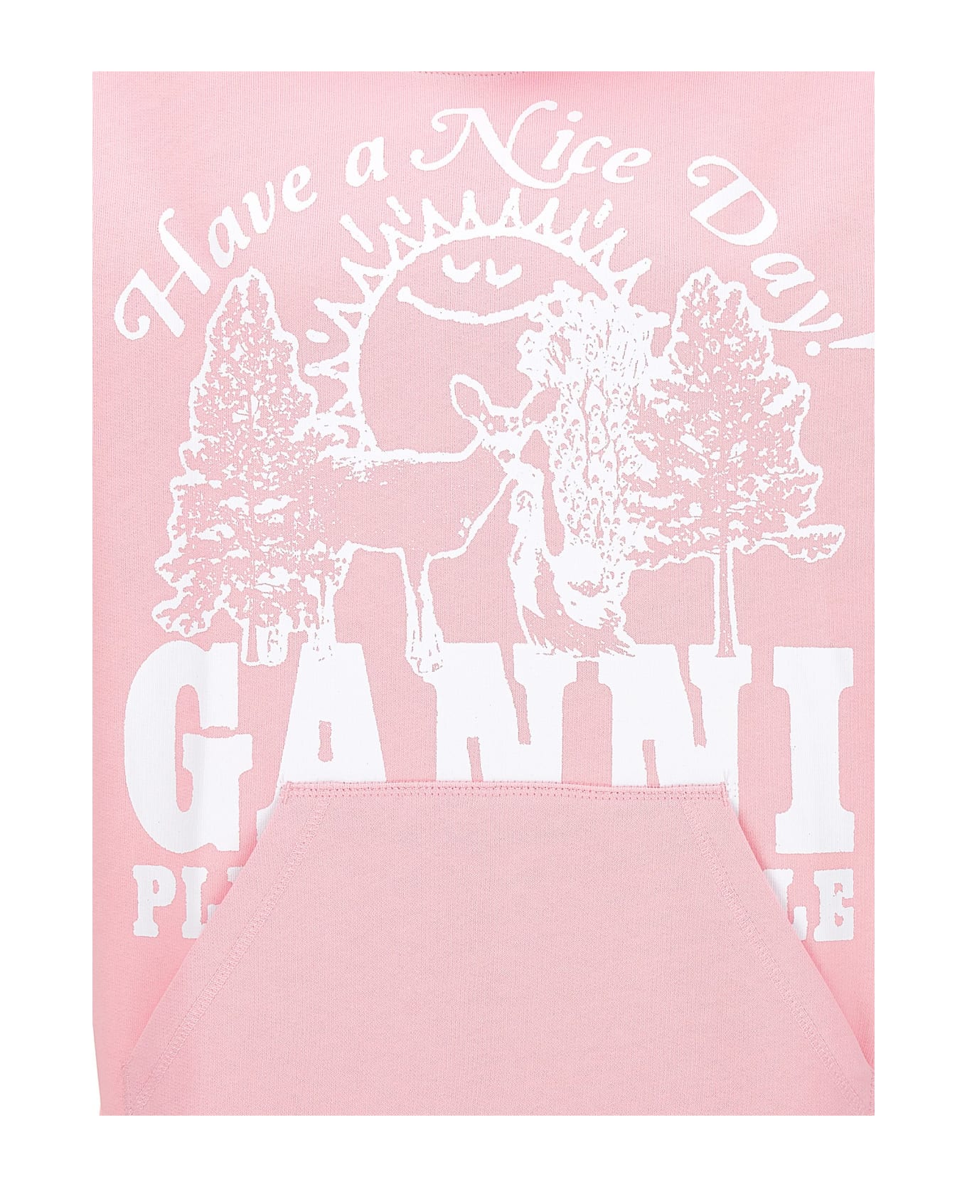 Ganni 'ganni Animals' Hoodie - Pink ニットウェア