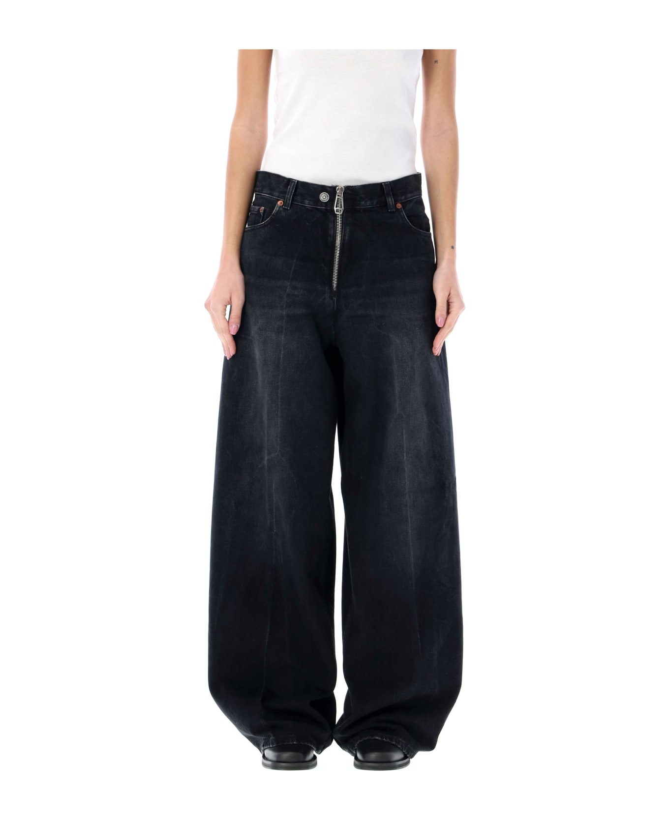 Haikure Bethany Zipped Jeans - BASSANO BLACK