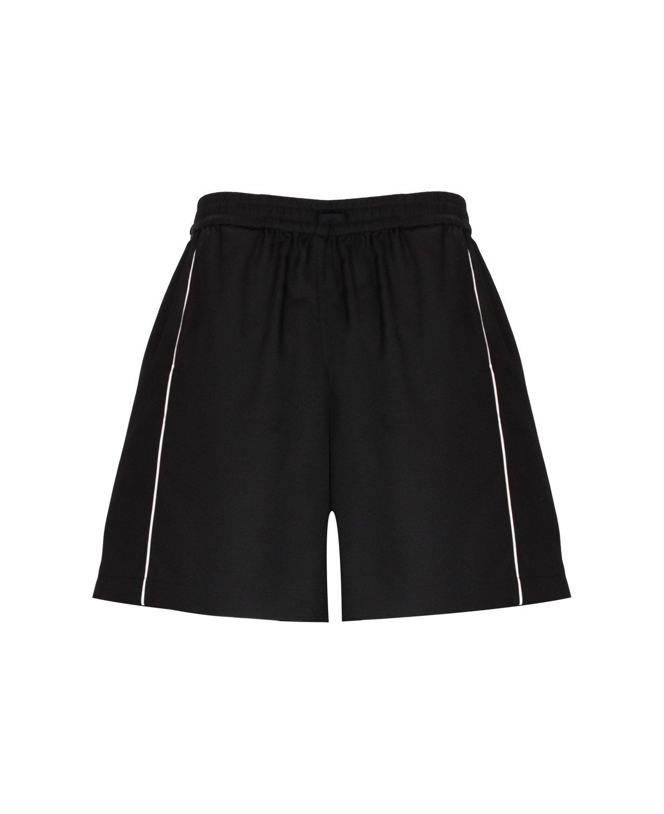 Valentino Side-stripe Drawstring Shorts - Black ショートパンツ