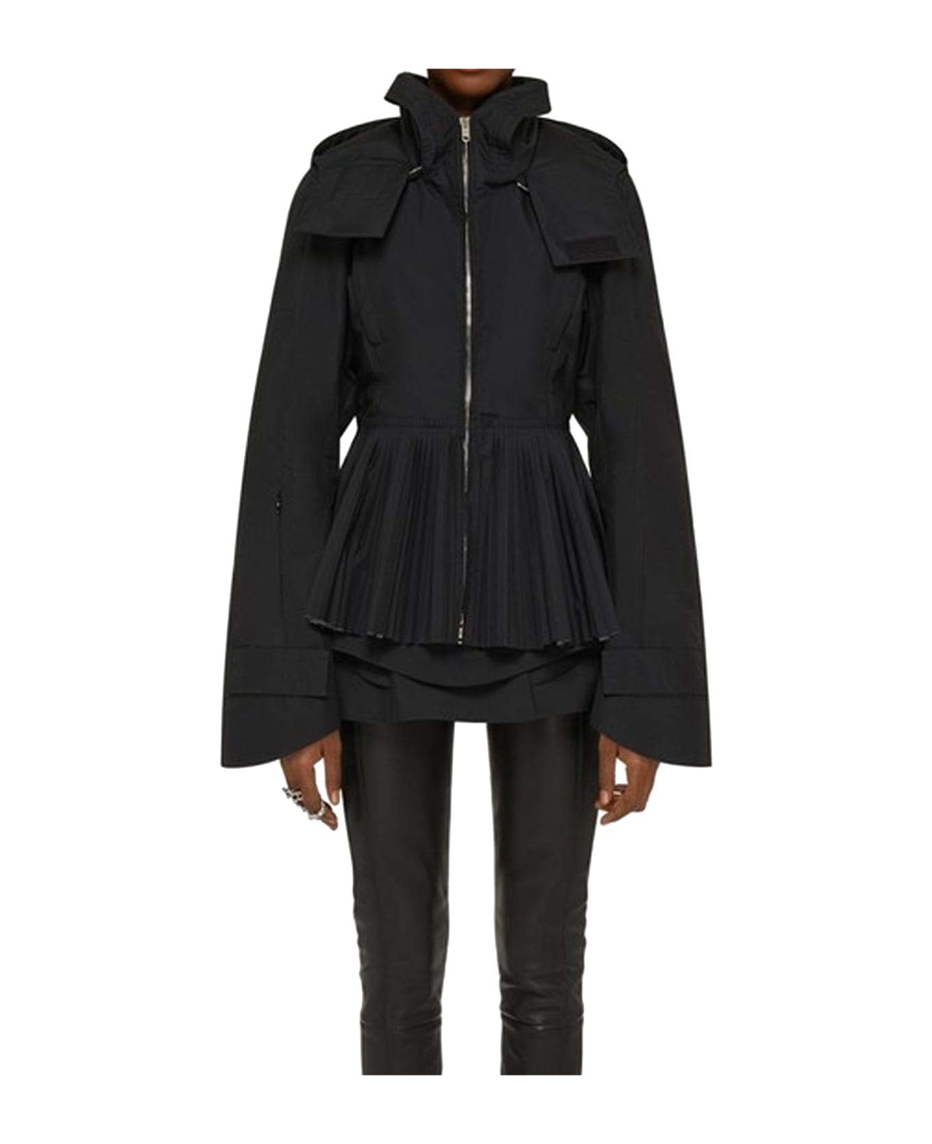Givenchy Plisse Hooded Jacket - Black ジャケット