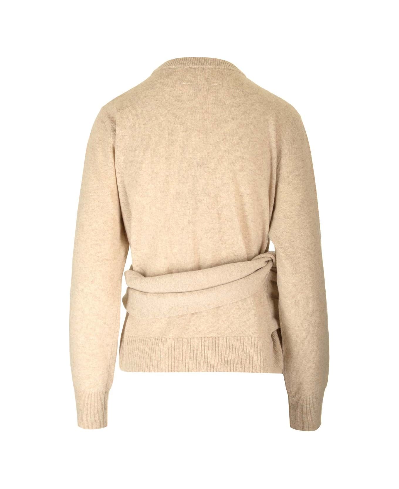 MM6 Maison Margiela Crewneck Sweater - Beige