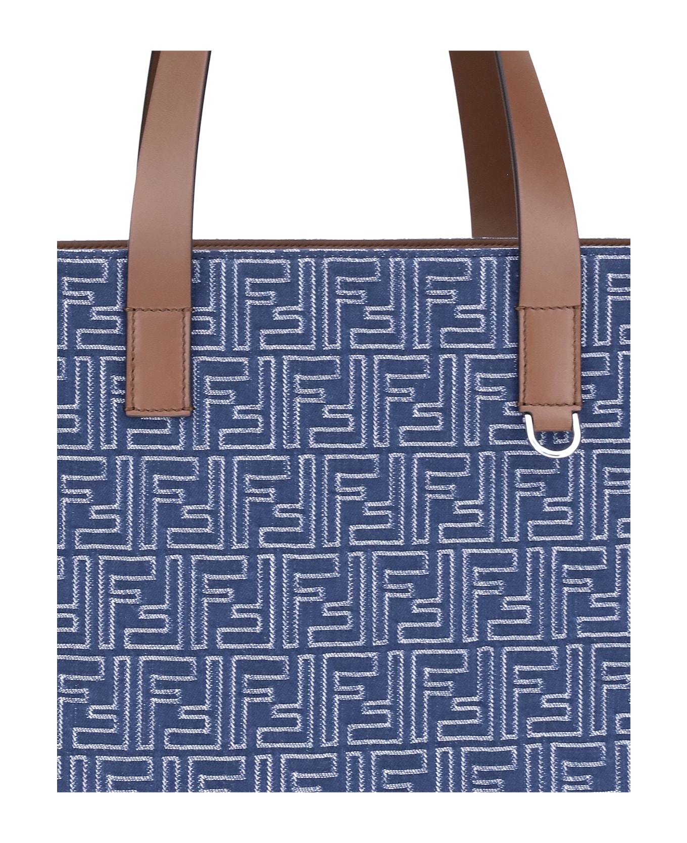 Fendi Embroderied Denim Tote Bag