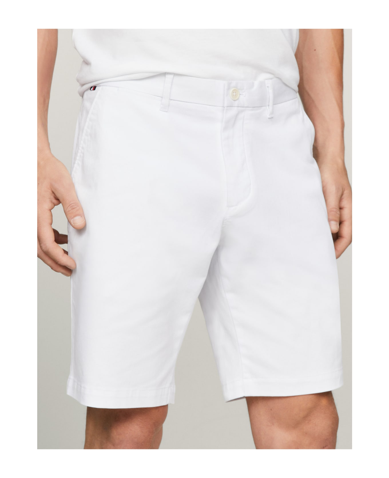 Tommy Hilfiger Men's Optical White Bermuda Shorts - OPTIC WHITE