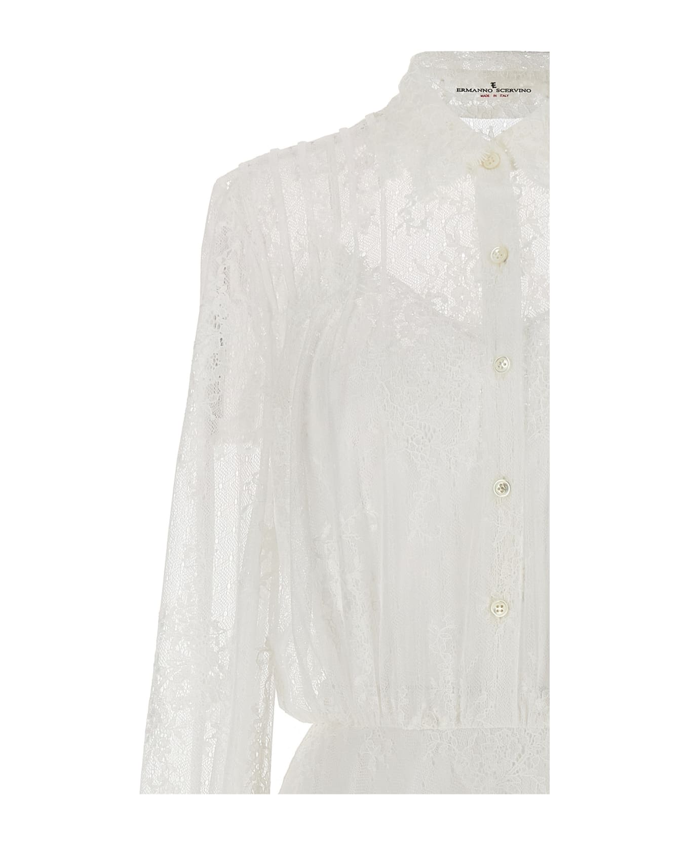 Ermanno Scervino Lace Long Dress - WHITE