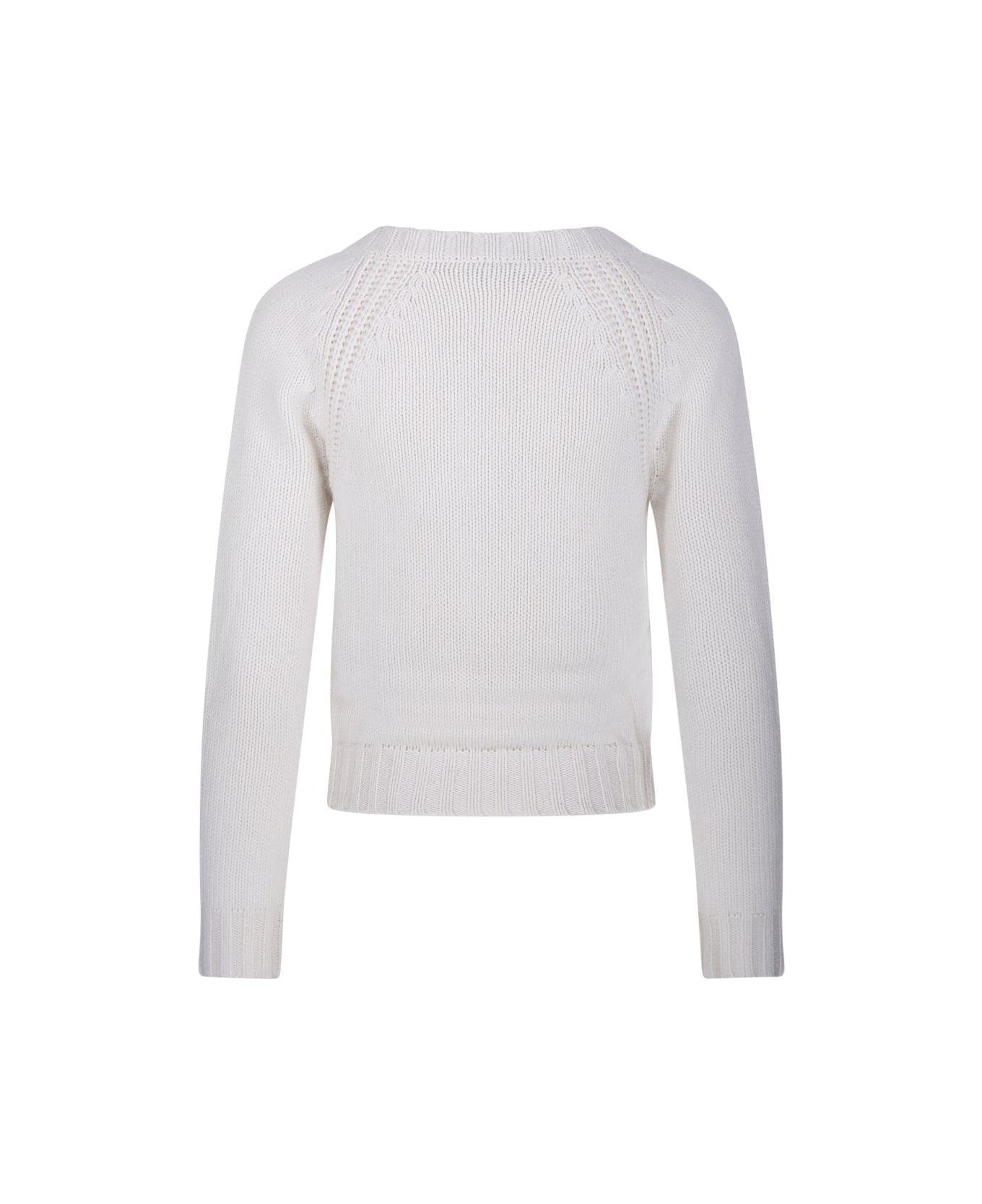 Max Mara V-neck Long-sleeved Jumper - White