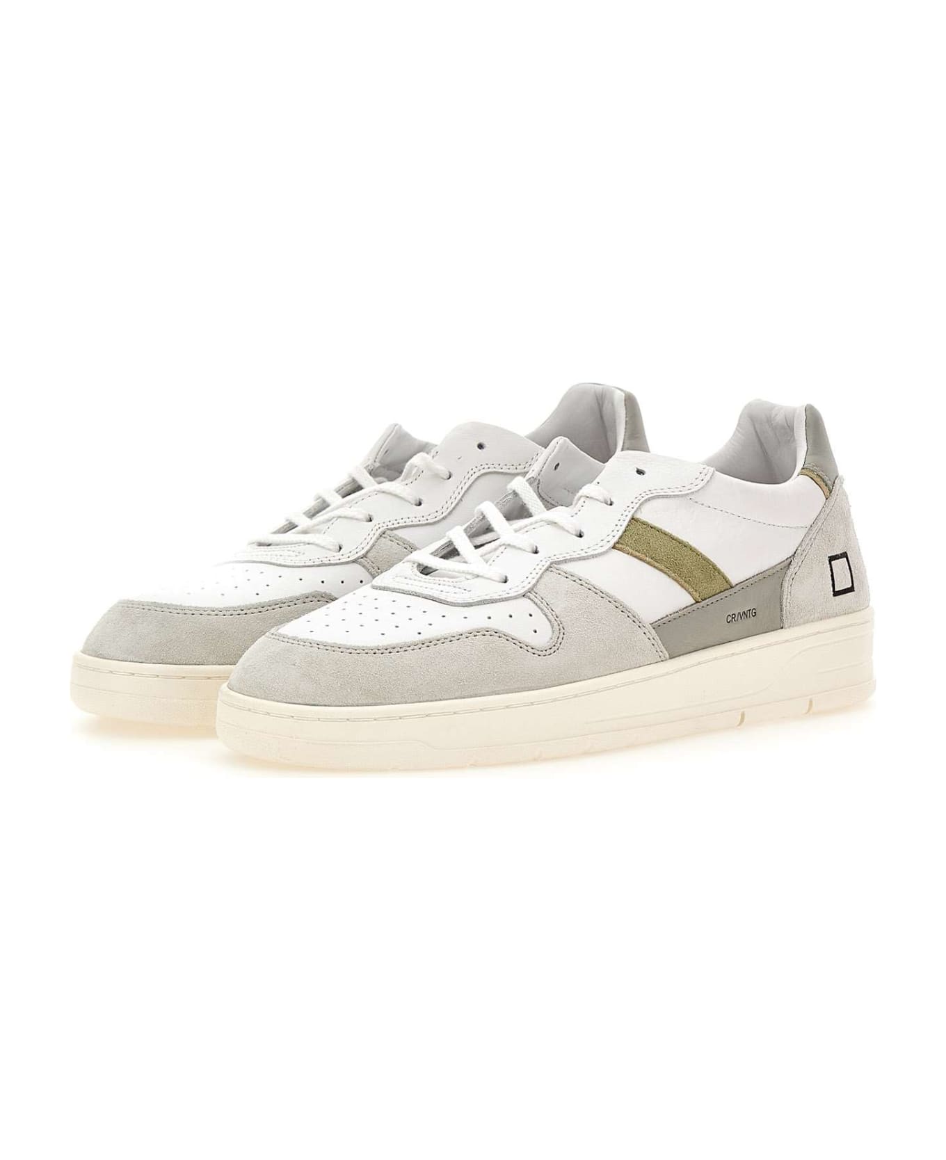 D.A.T.E. "court 2.0 Vintage" Leather Sneakers - WHITE