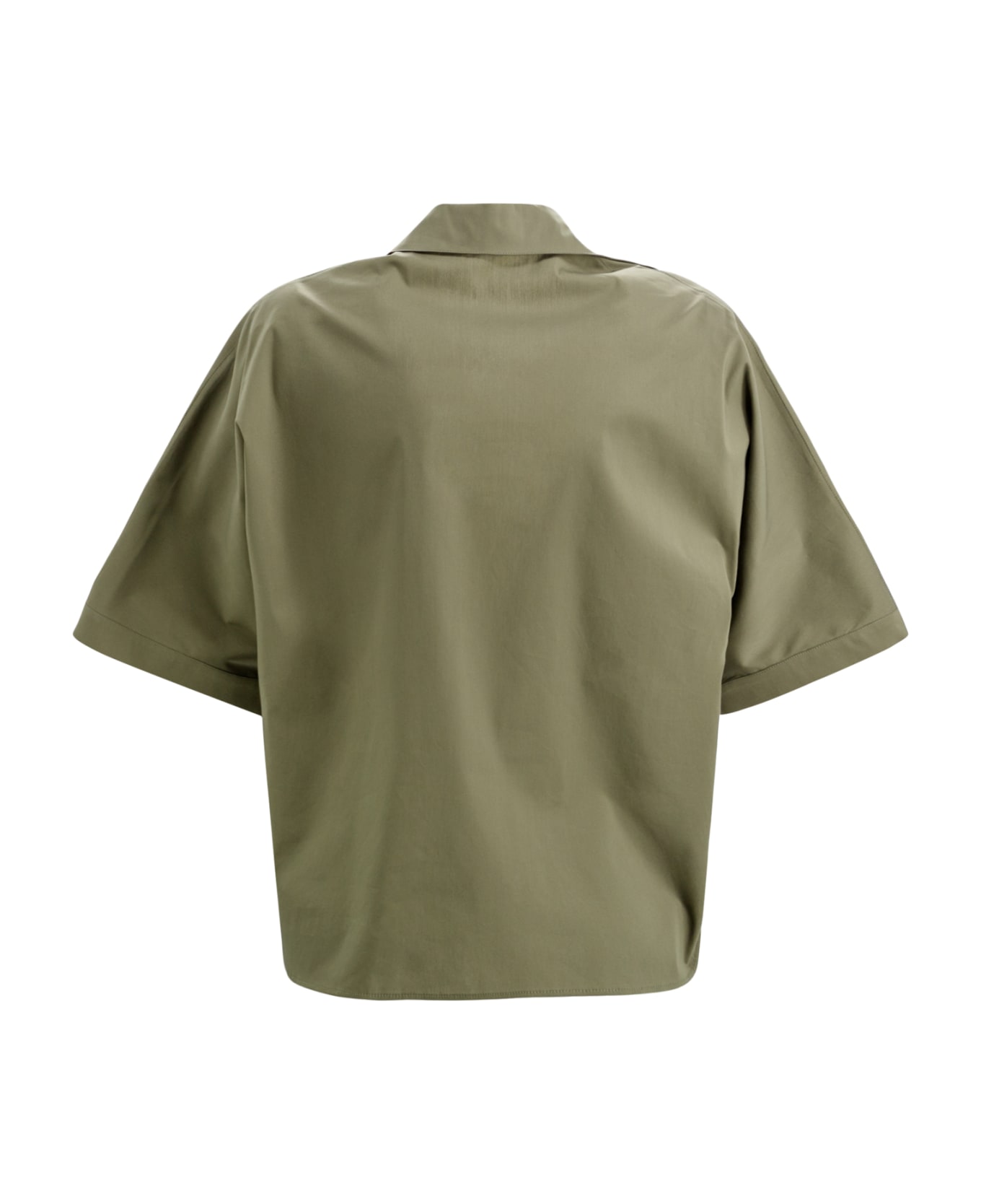 D.Exterior Cotton Crop Shirt - Kaki