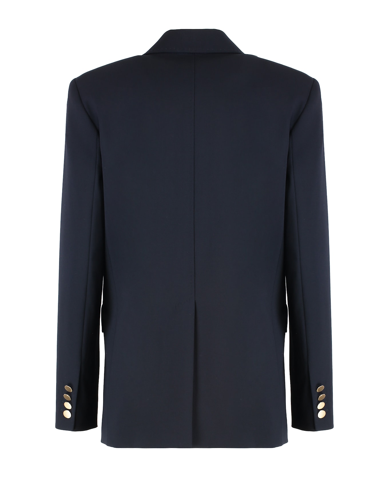 Max Mara Studio Edicola Double-breasted Wool Blazer - blue