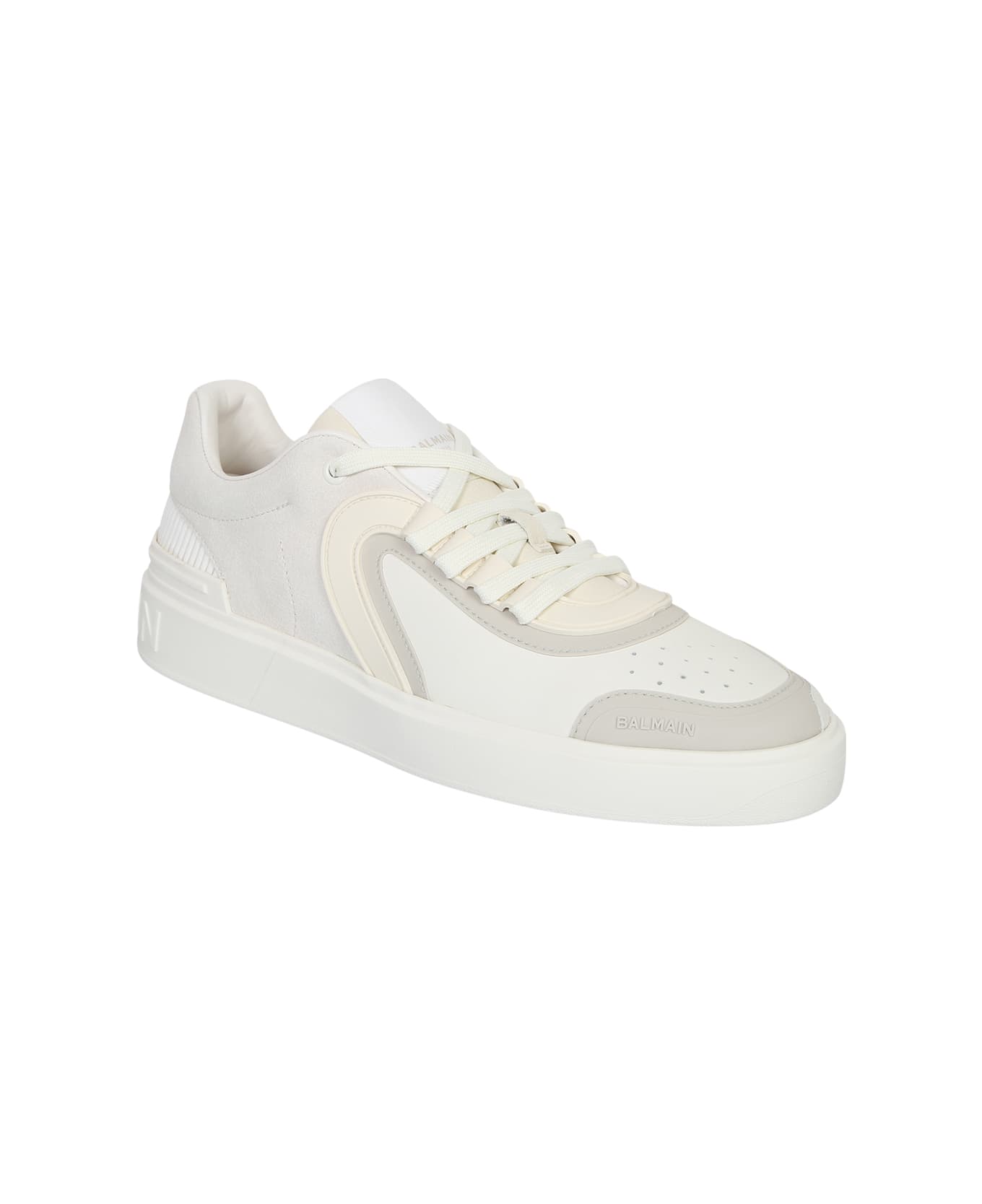 Balmain Leather Sneakers - White スニーカー