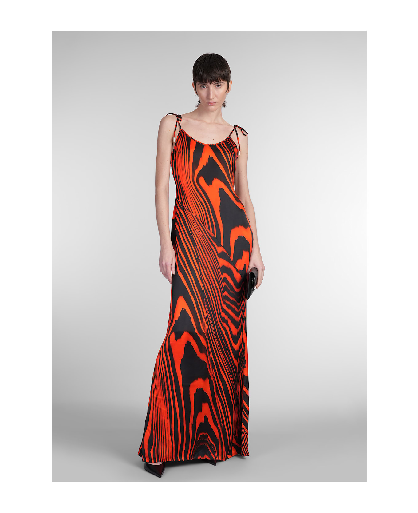 David Koma Long Dress In Red Viscose - red