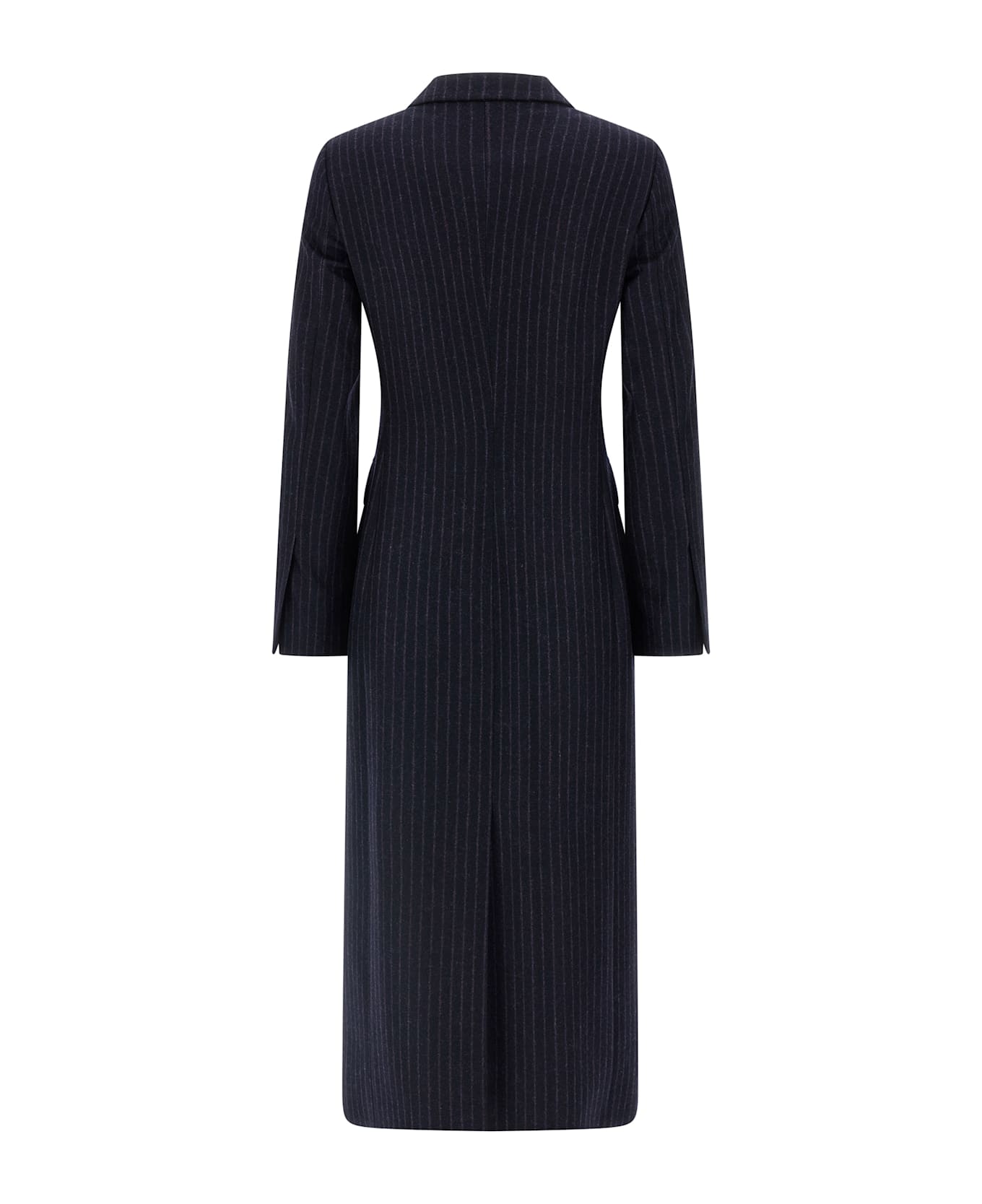 Alberto Biani Pinstripe Coat - Blue
