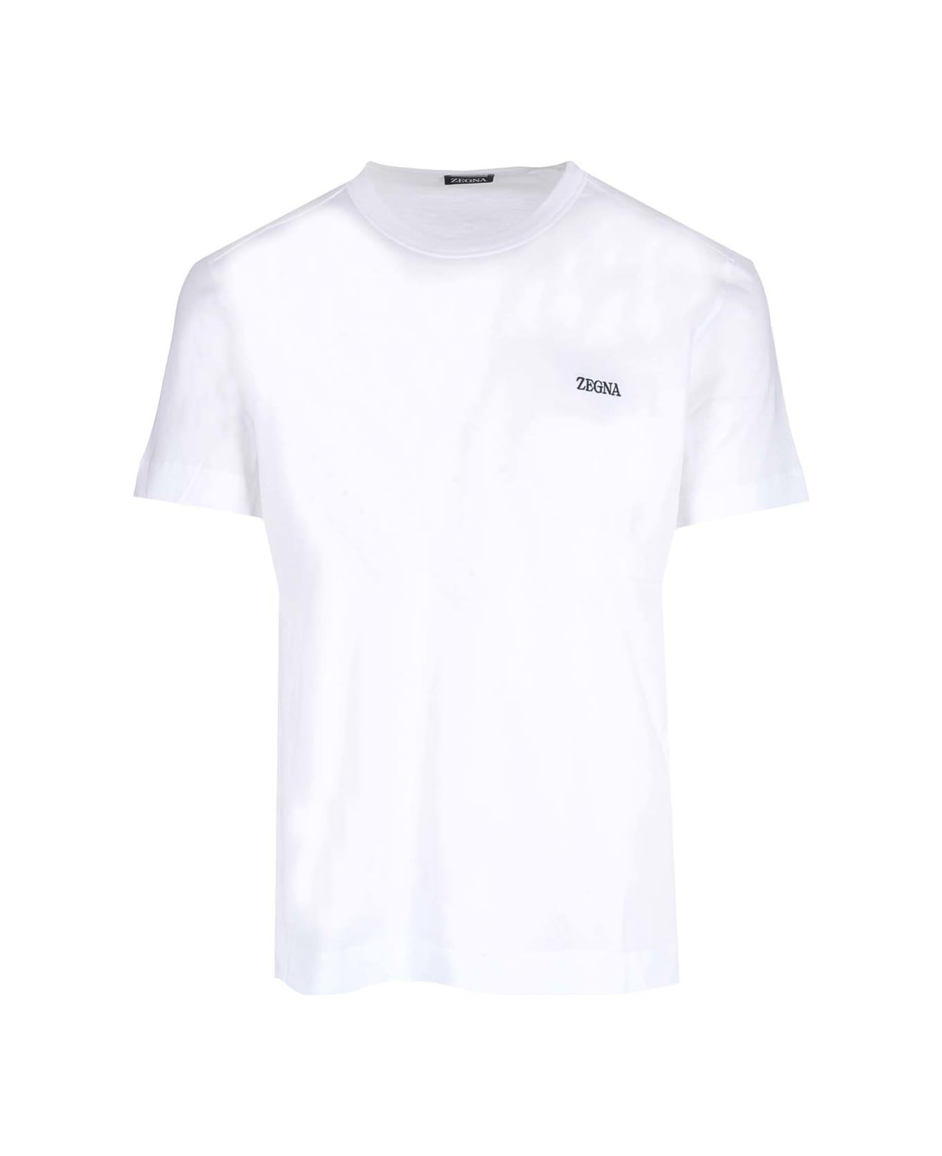 Zegna T-shirt With Mini Logo - White シャツ