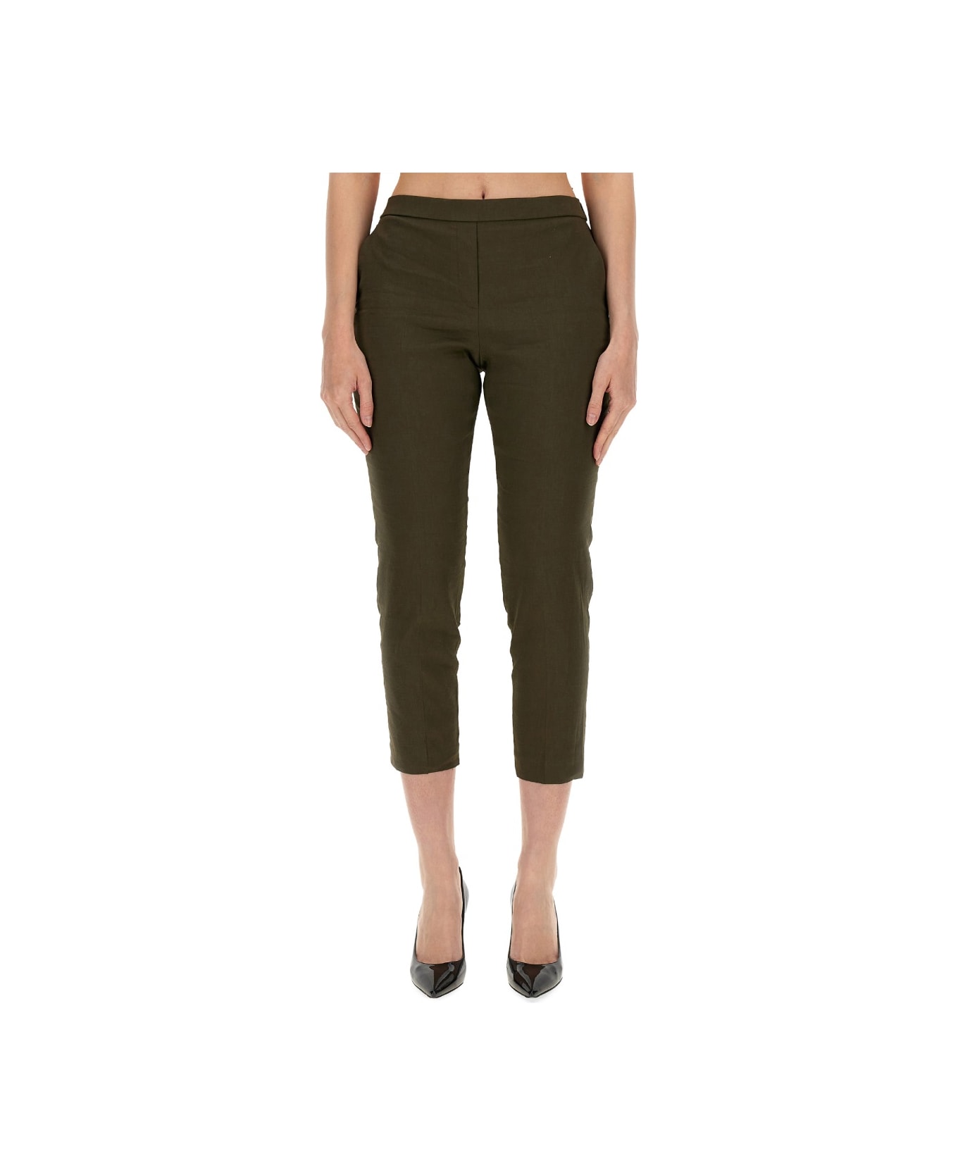 Theory Linen Pants - MILITARY GREEN