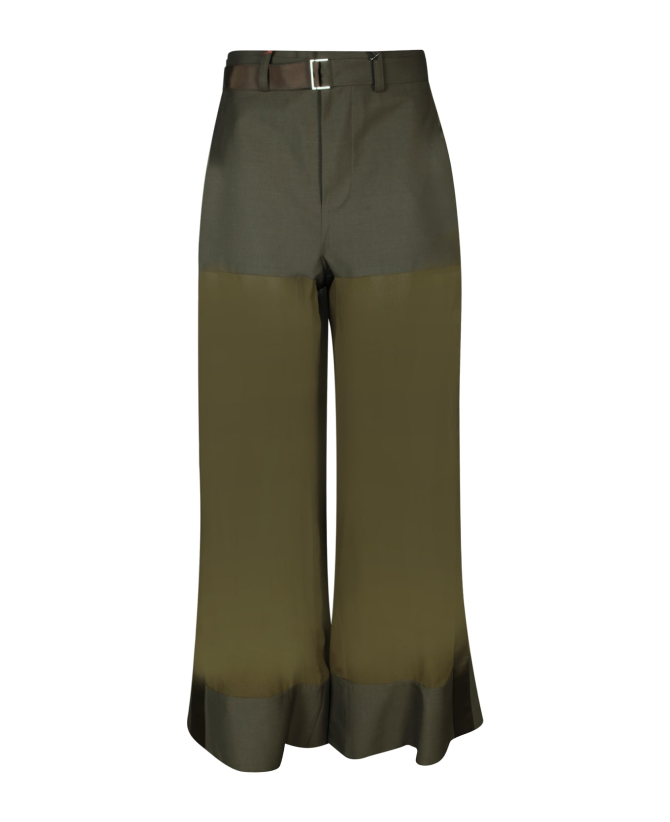 Sacai Suited Mix Khaki Trousers - Green ボトムス