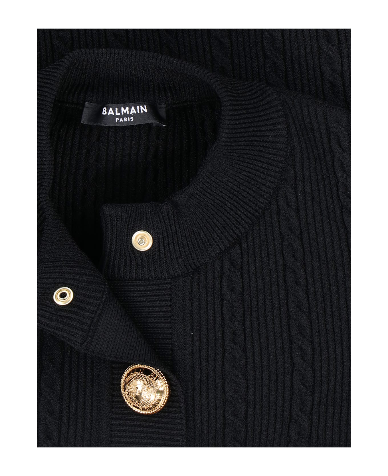 Balmain Knitted Cardigan - Black