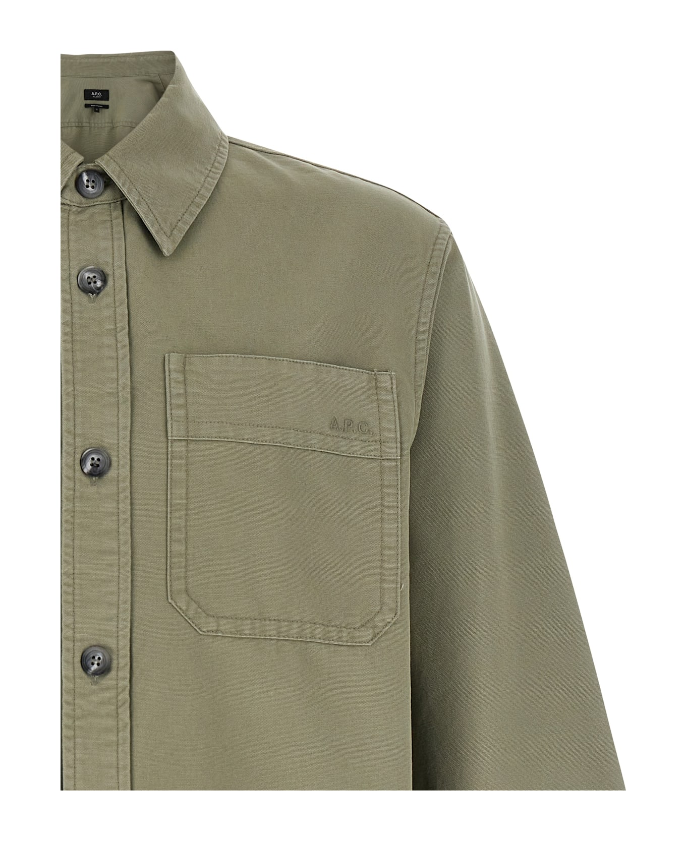 A.P.C. Logo Embroidery Shirt - Green