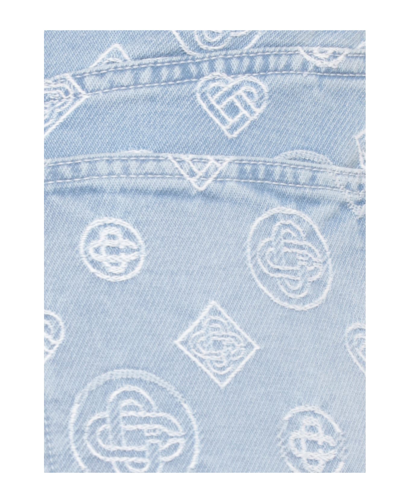 Casablanca Denim Skirt - Light Blue