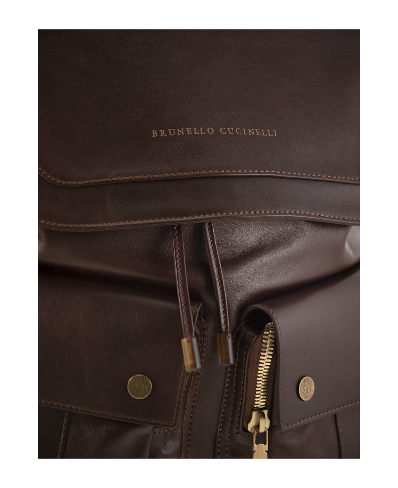 Brunello Cucinelli Leather Backpack - Burgundy