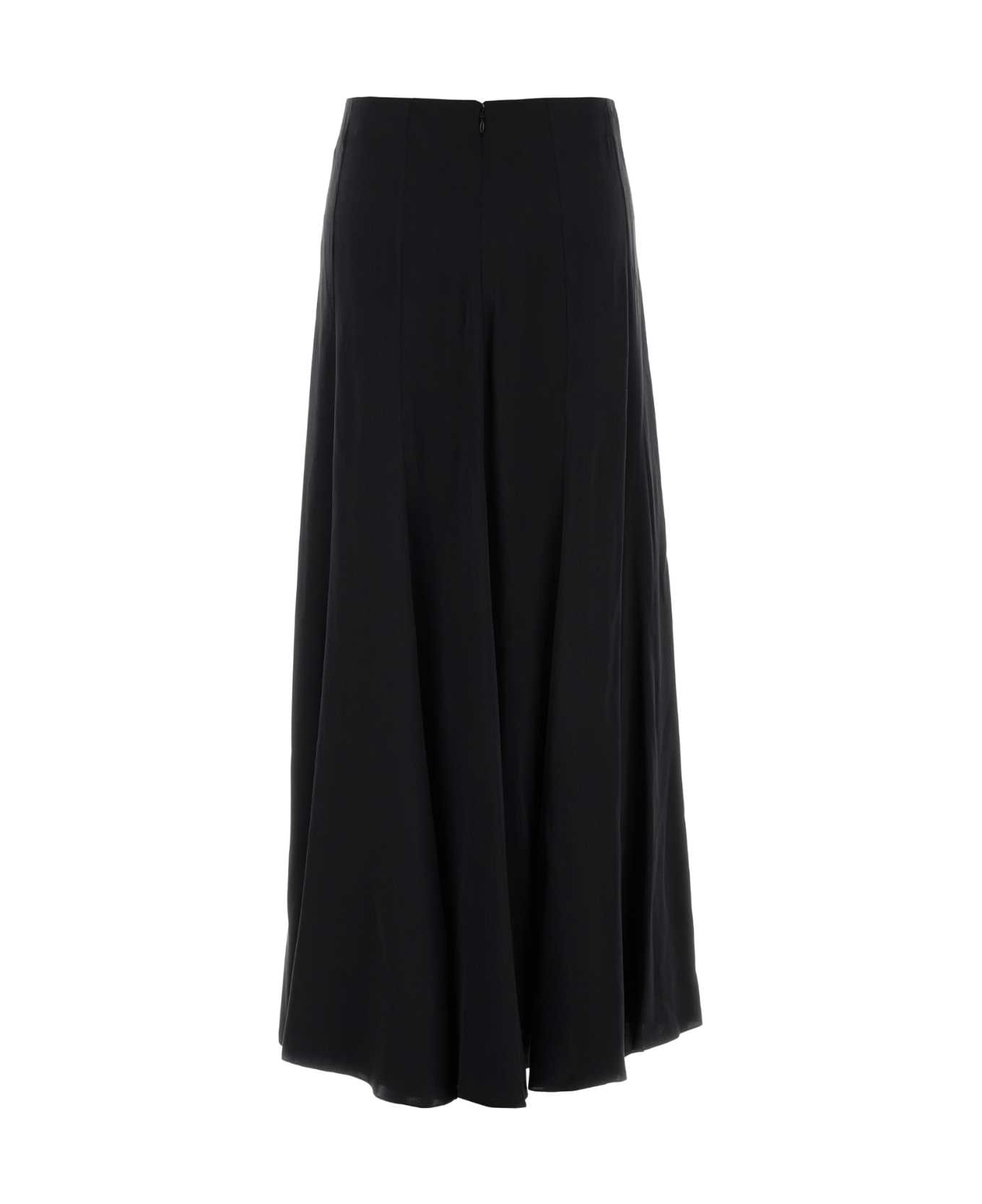 Chloé Black Satin Skirt - Black