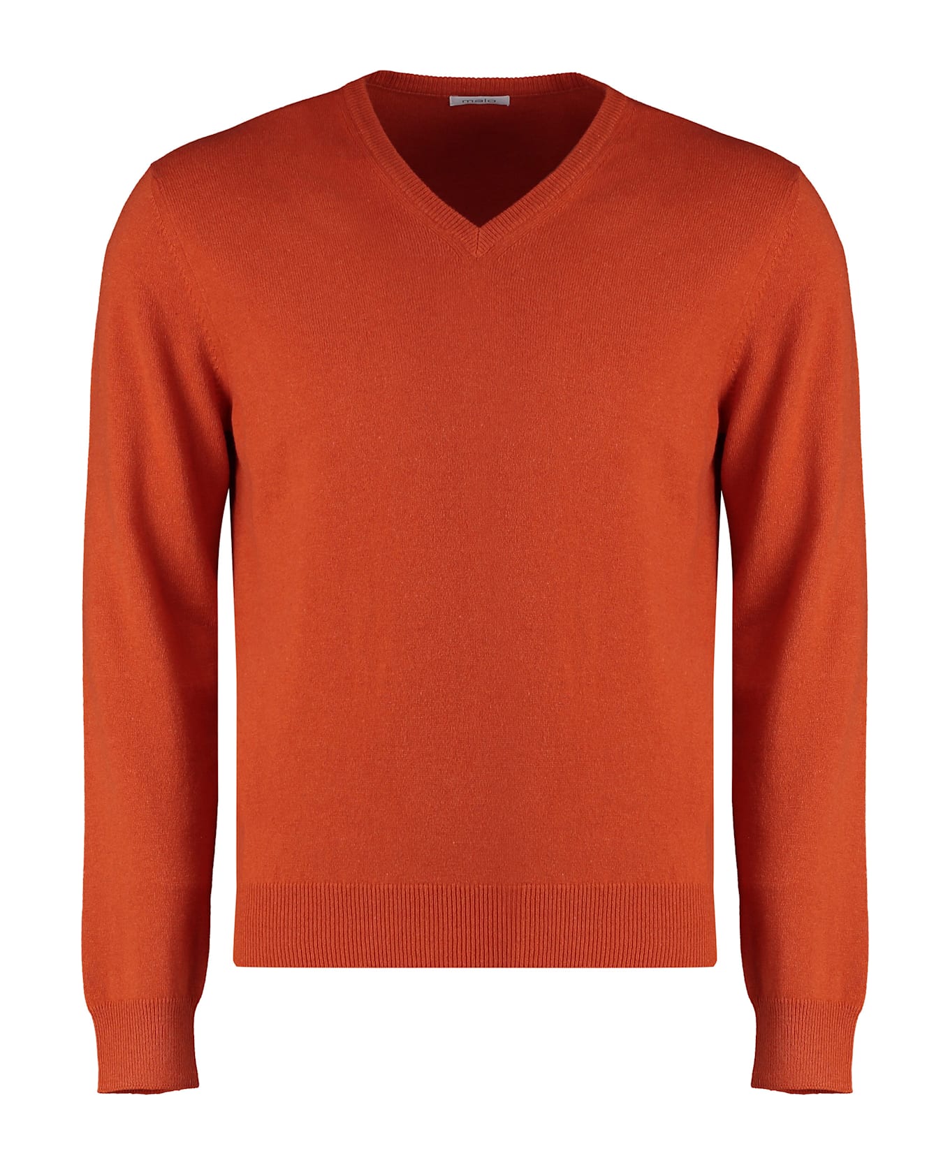 Malo Cashmere Blend Pullover - Orange