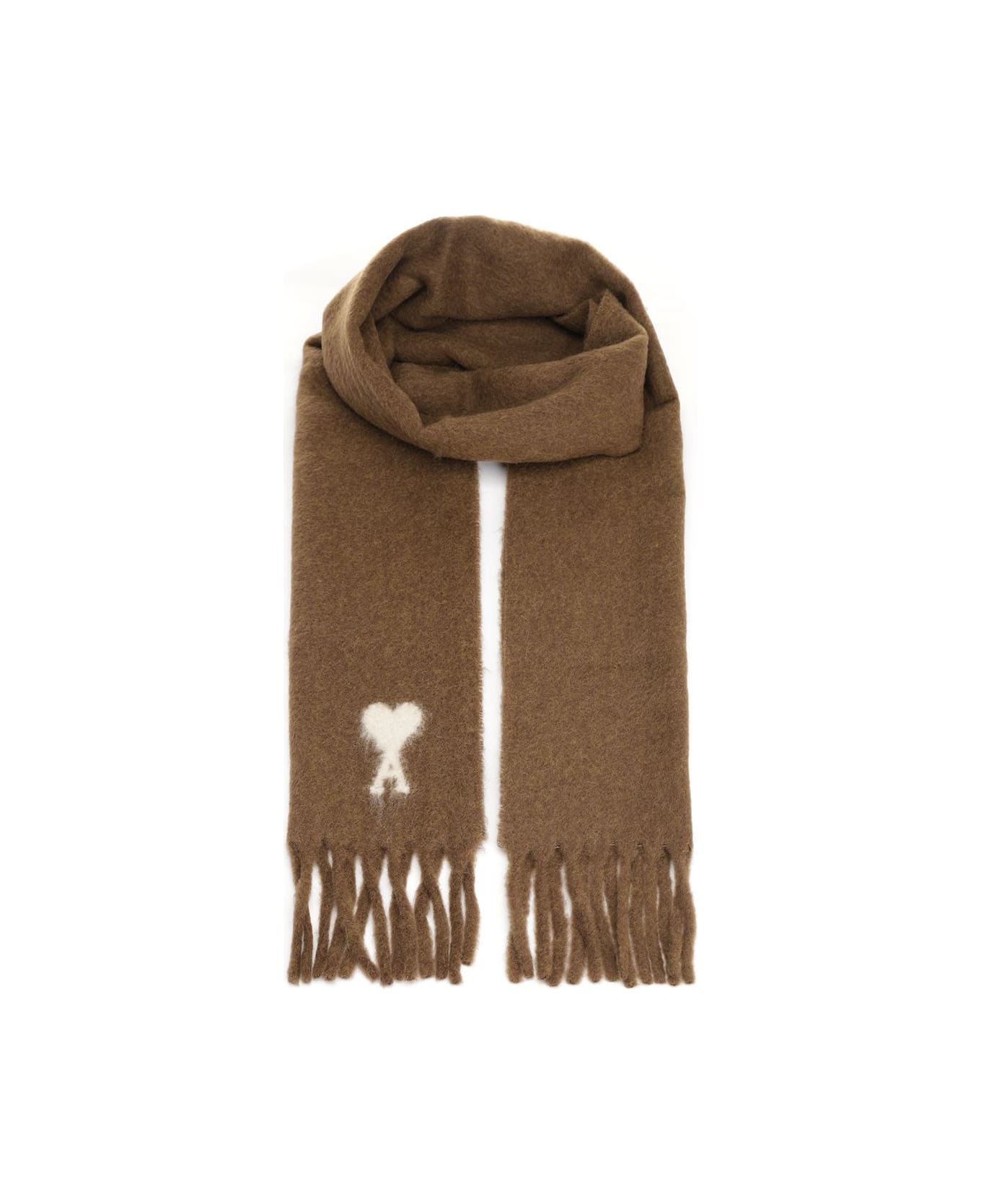 Ami Alexandre Mattiussi Alpaca Scarf - NOISETTE