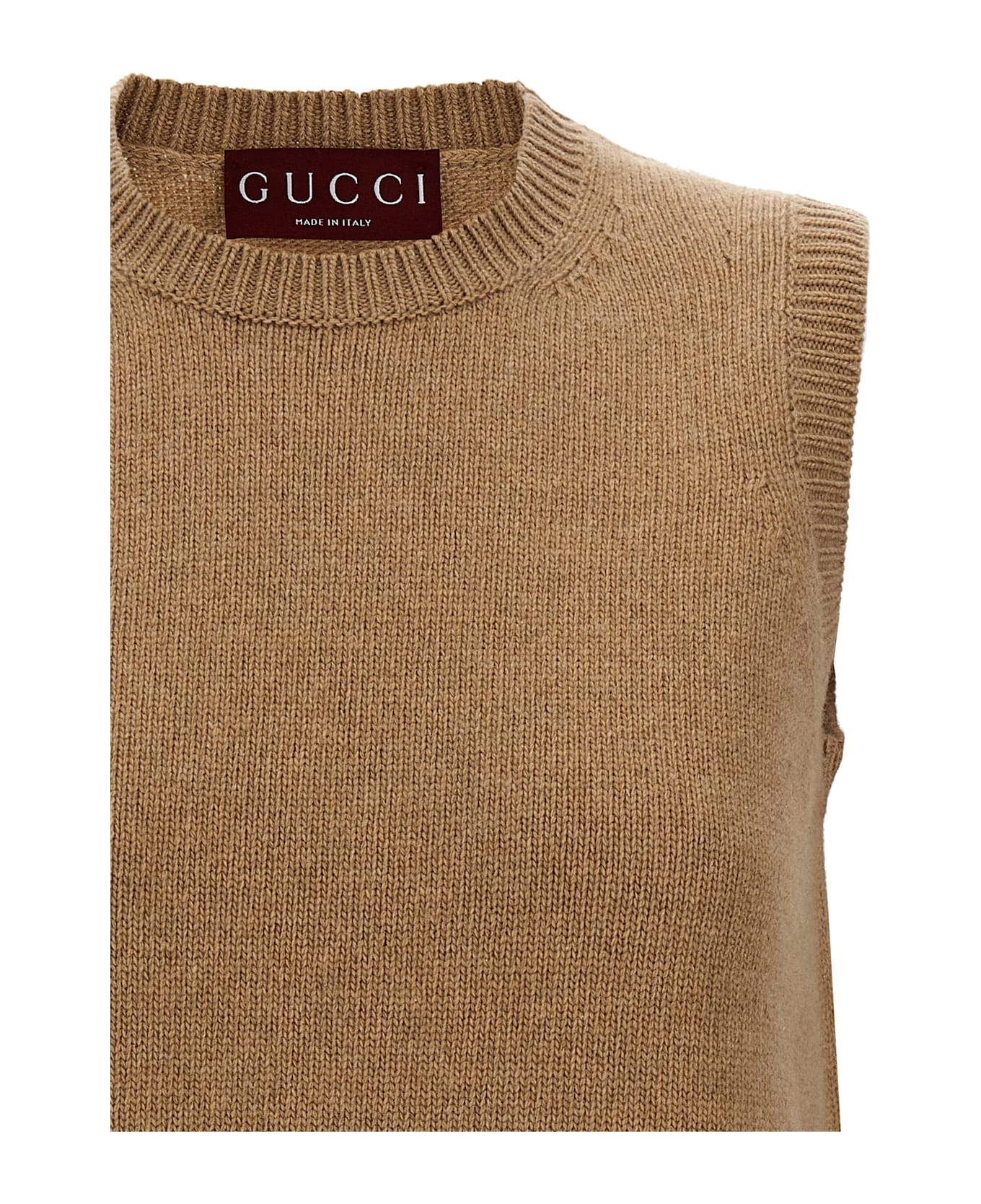 Gucci Logo Plaque Vest - Beige