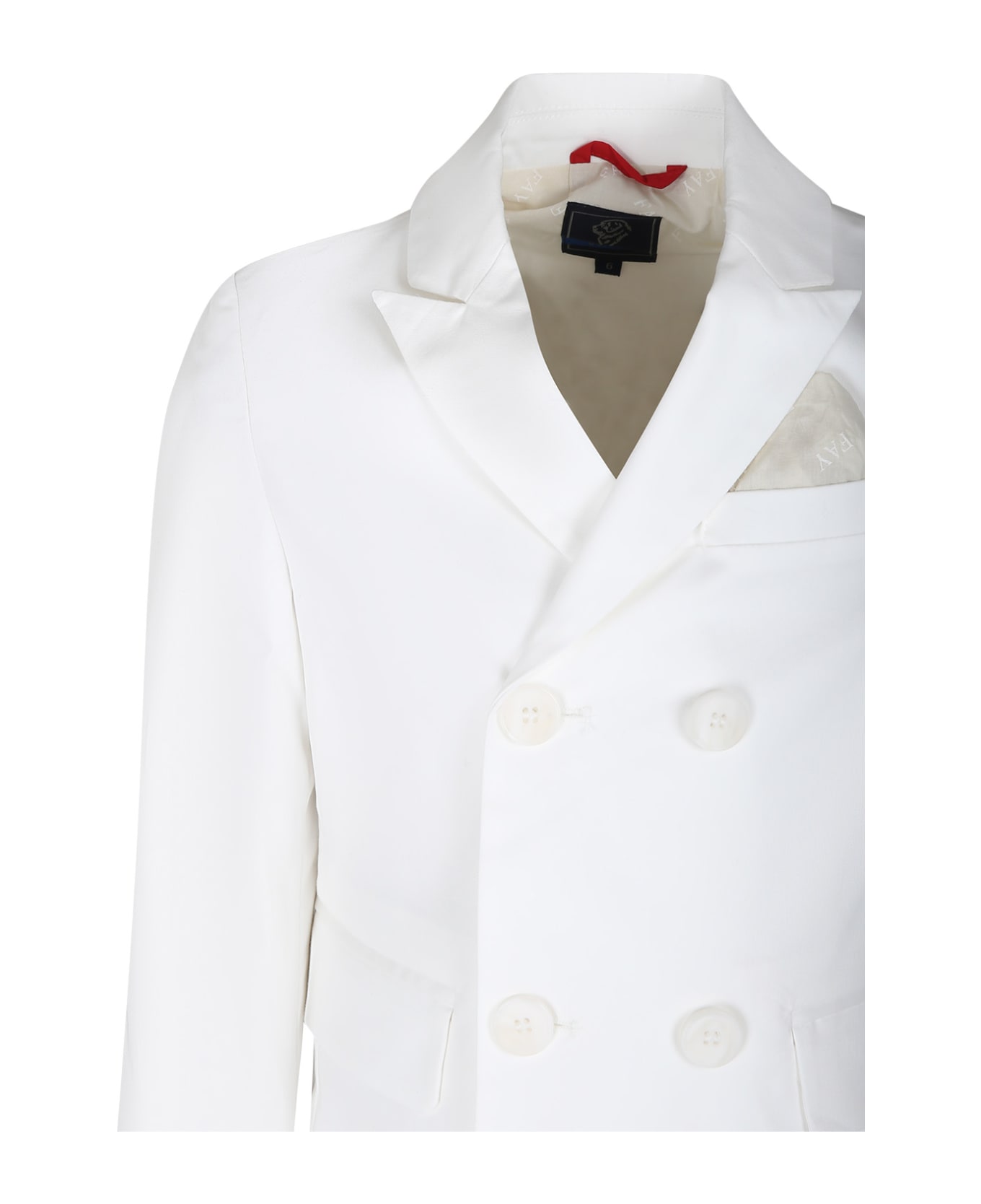 Fay White Suit For Boy - White