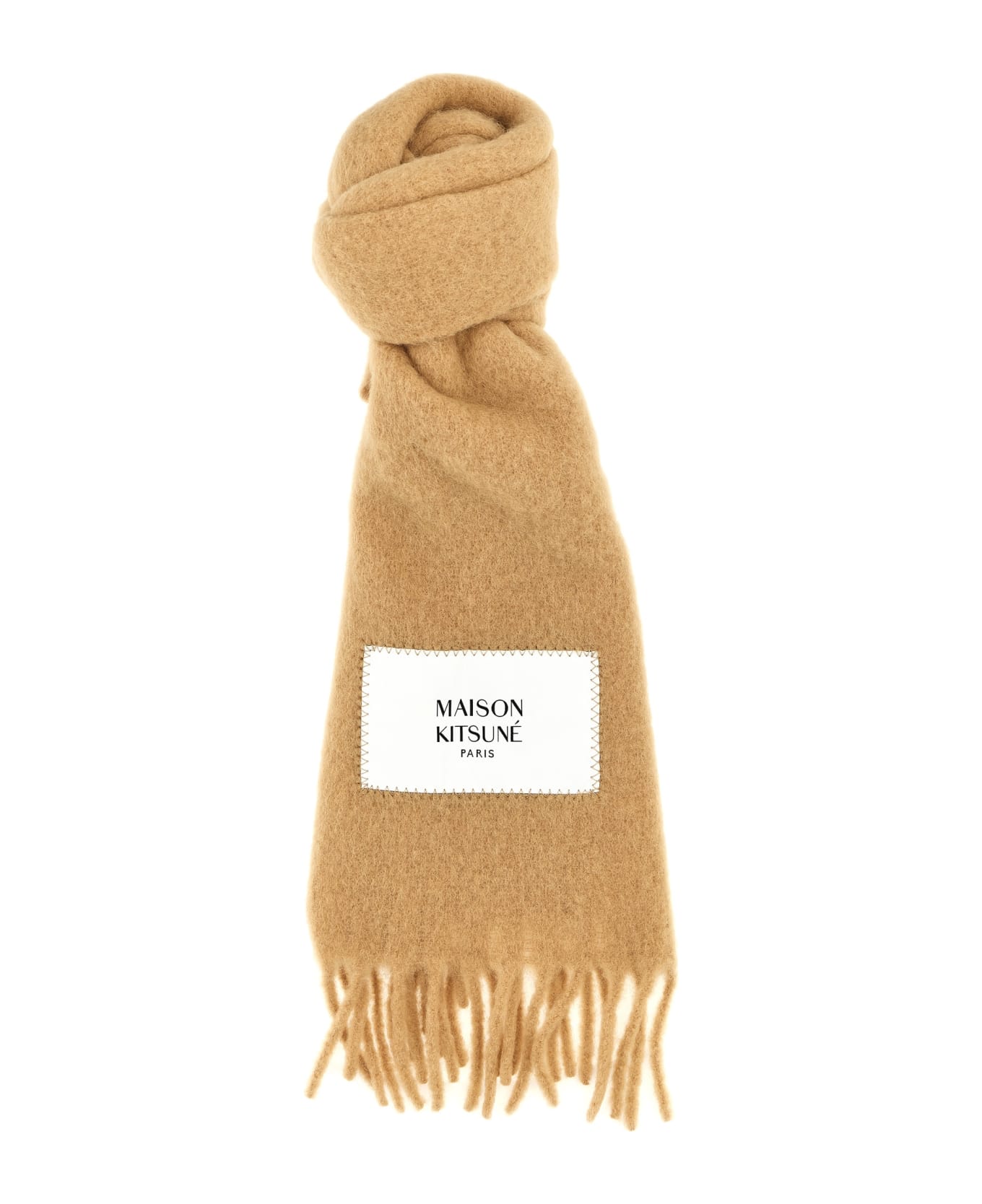 Maison Kitsuné Logo Label Scarf - P242 CHAMOMILE