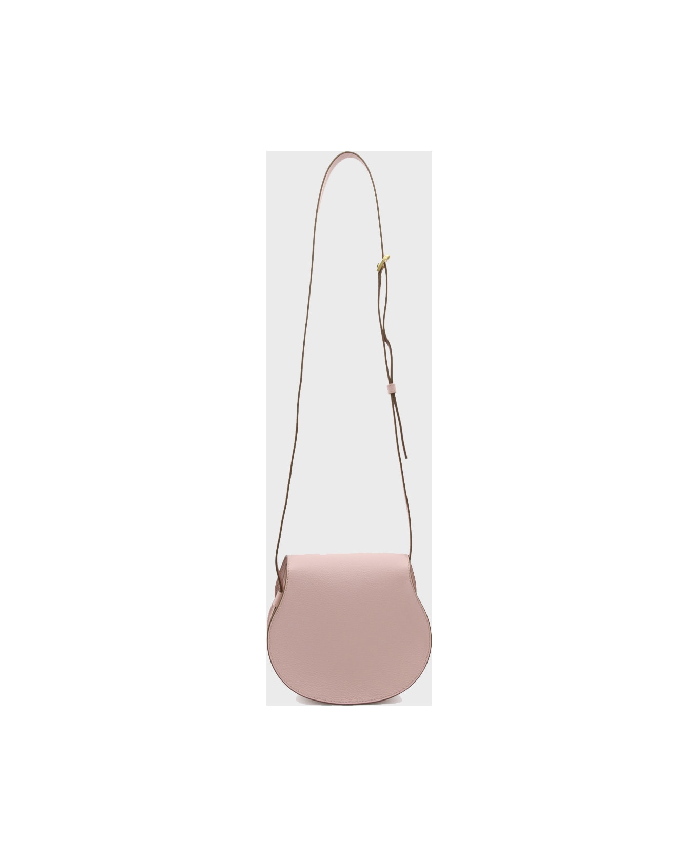 Chloé Rose Leather Saddle Marcie Crossbody Bag - WOODROSE