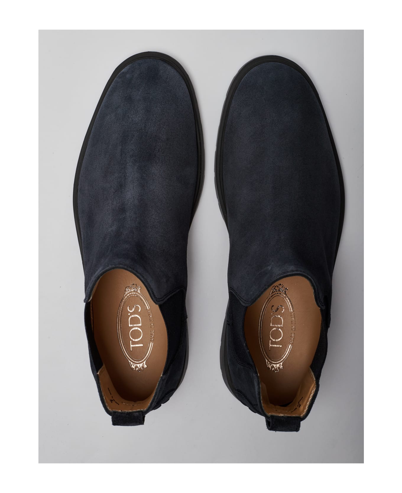 Tod's Suede Boots With Rubber Nubs - BLU ブーツ