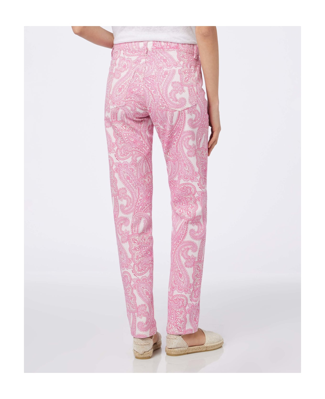 MC2 Saint Barth Woman Pink Paisley Print Denim Belleville - PINK