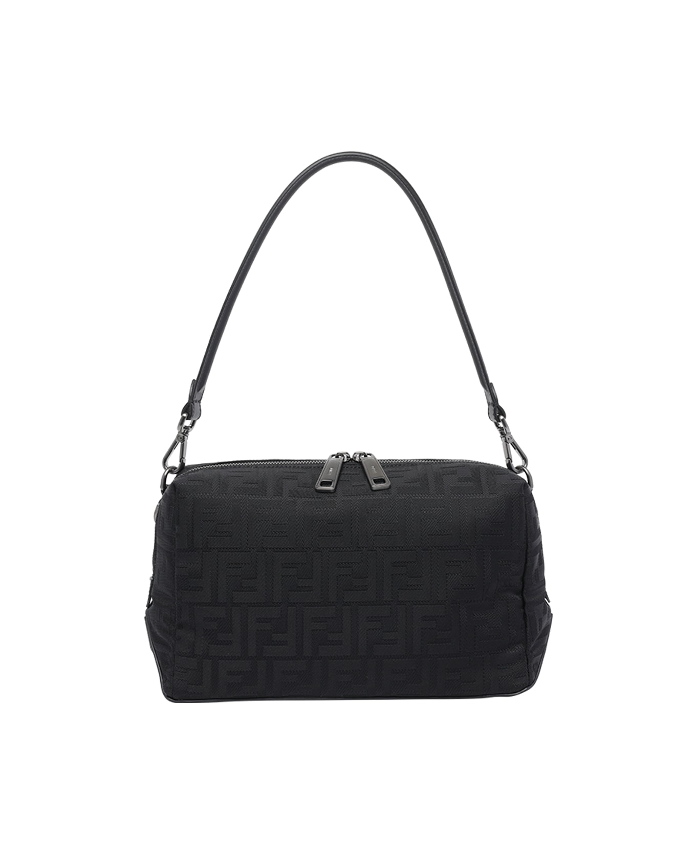 Fendi Medium Lui Squared Ff Fendi Crossbody Bag - Black