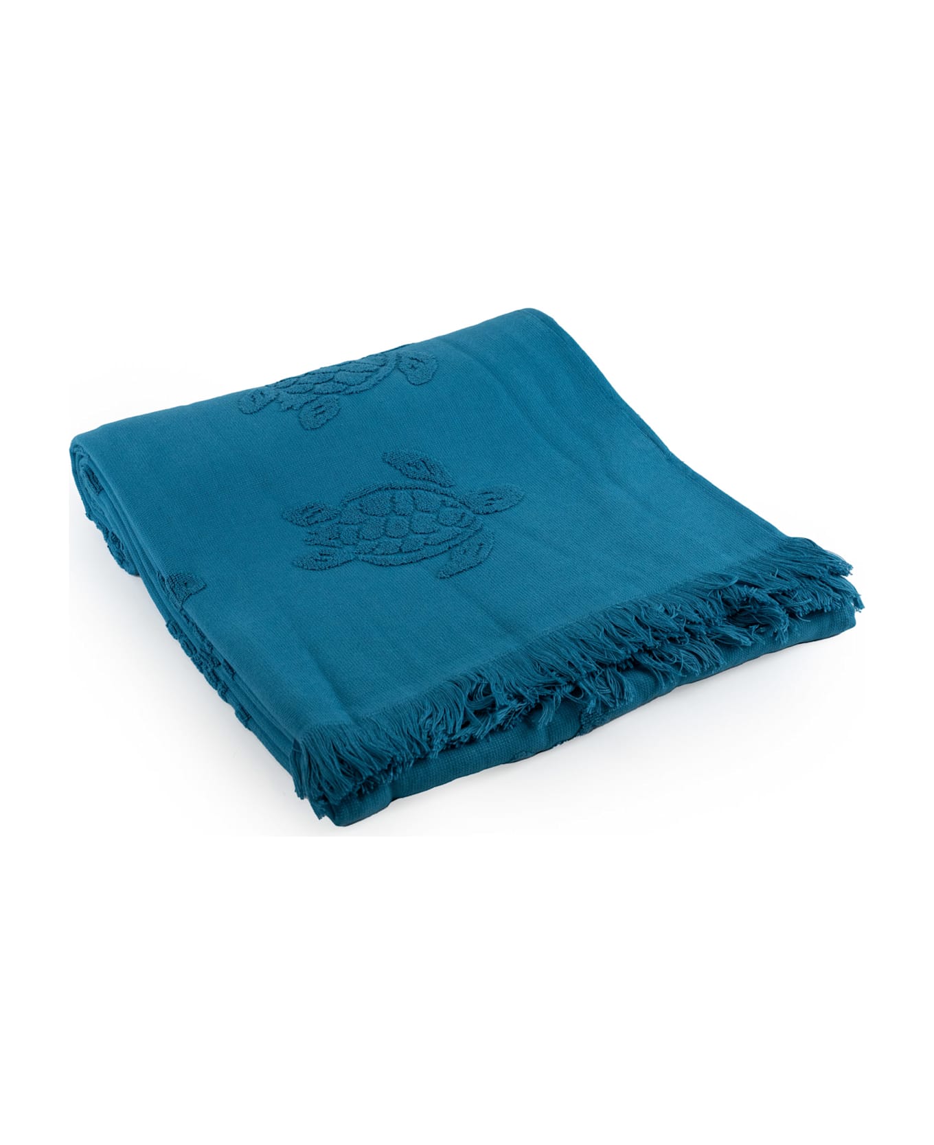 Vilebrequin Telo Mare In Cotone Santah Azzurro - Paon