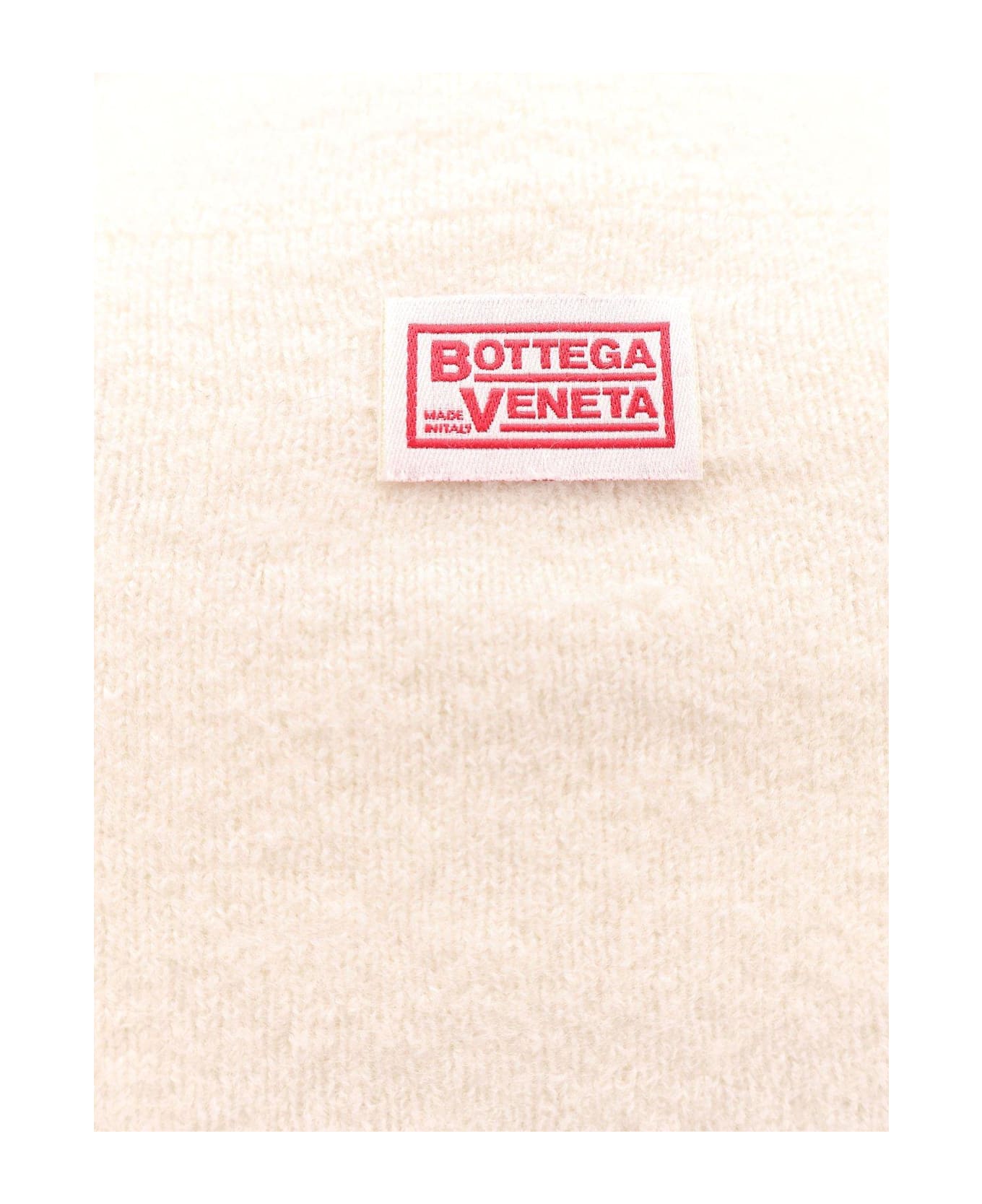 Bottega Veneta High Neck Knitted Top - White