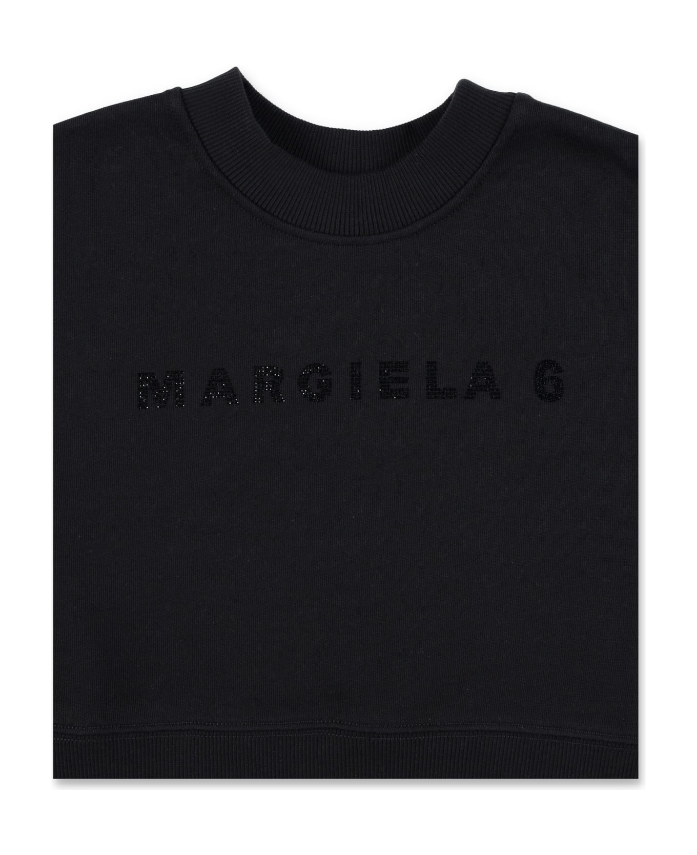 MM6 Maison Margiela Cropped Fleece - BLACK