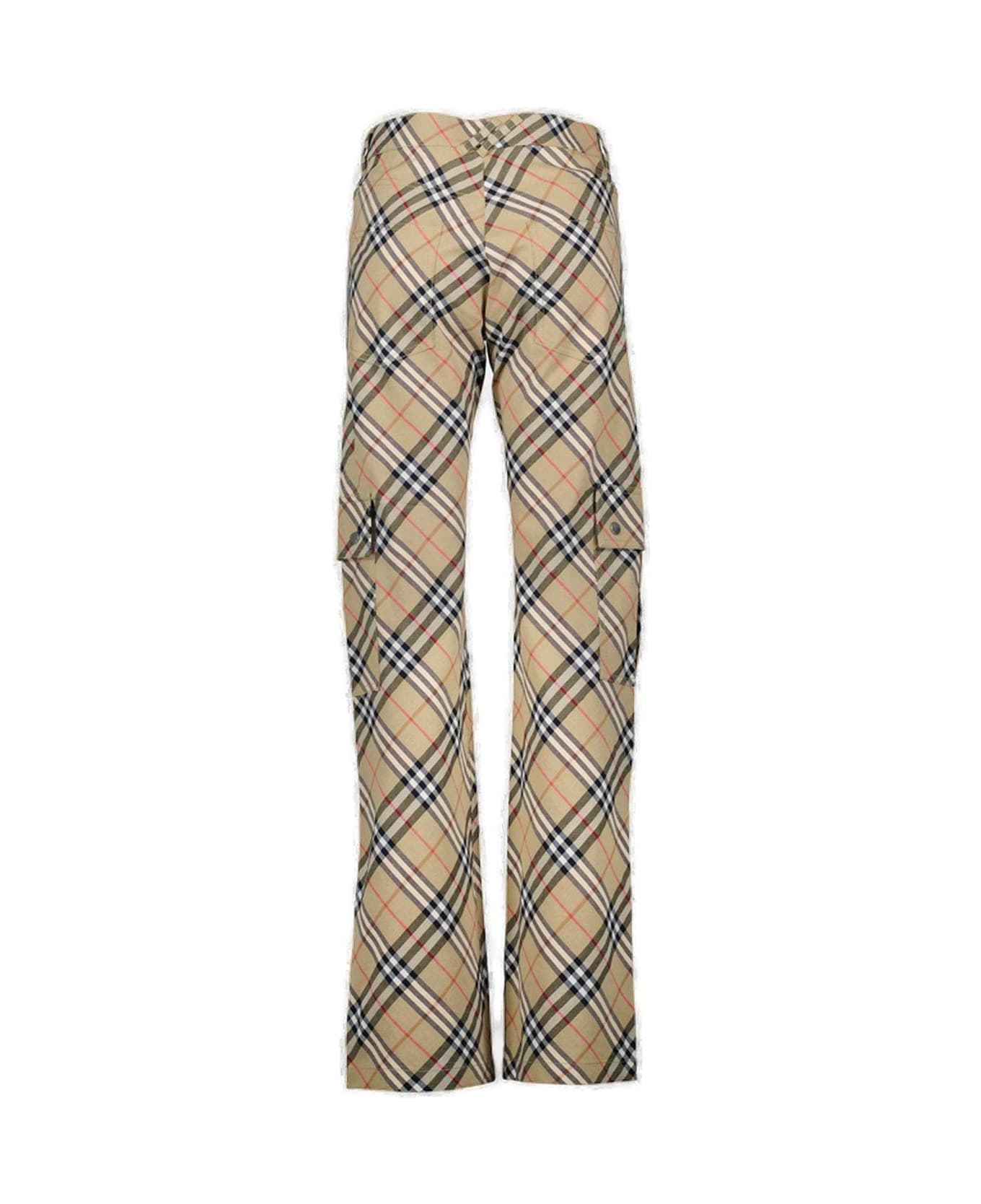 Burberry Straight-leg Checked Cargo Pants - Teacup Pasture