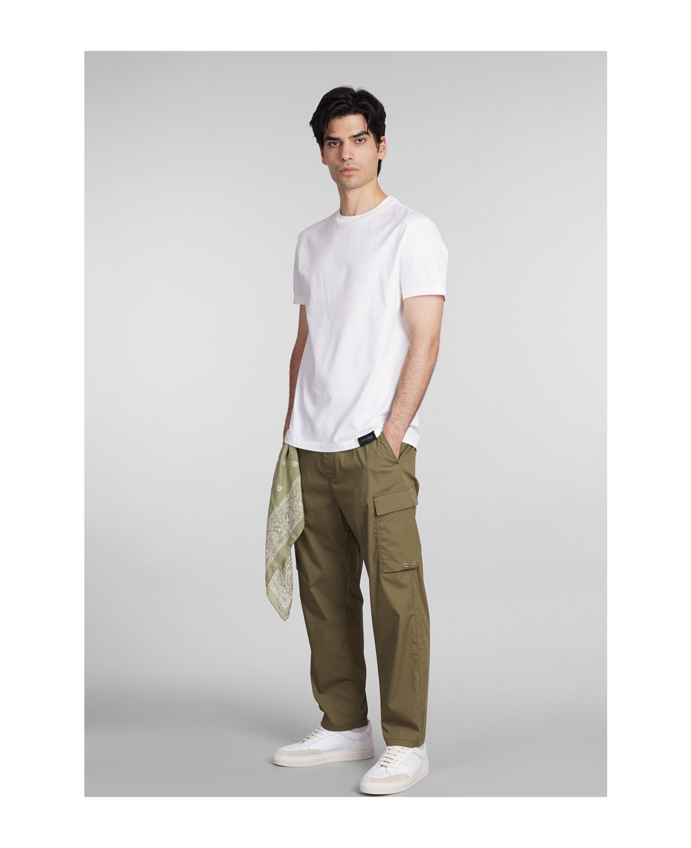 Low Brand Combo Pants In Green Cotton - green ボトムス