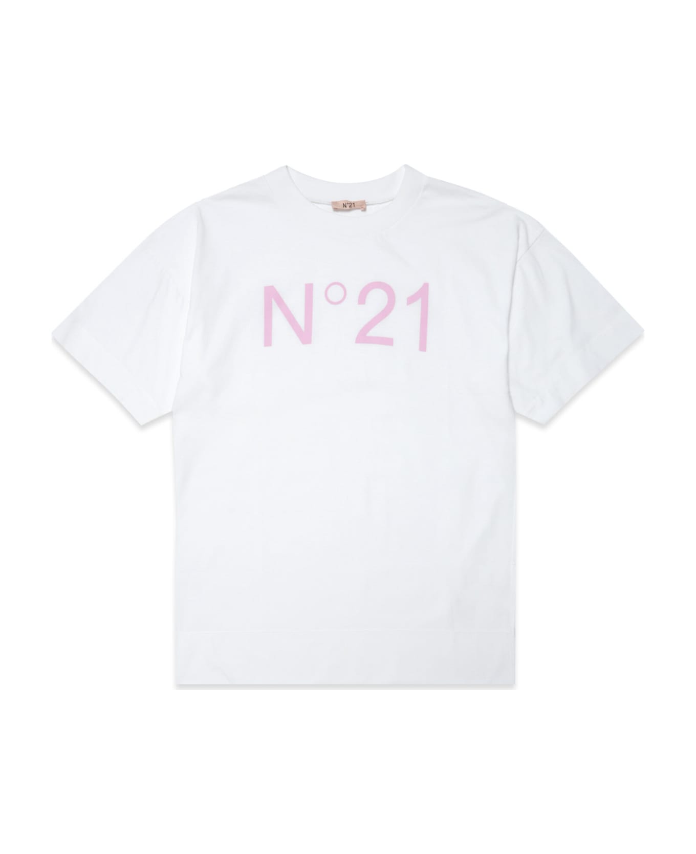 N.21 N21mcu2f Sw Cover-ups N°21 White Jersey Maxi T-shirt Cover-up With Logo - Bianco
