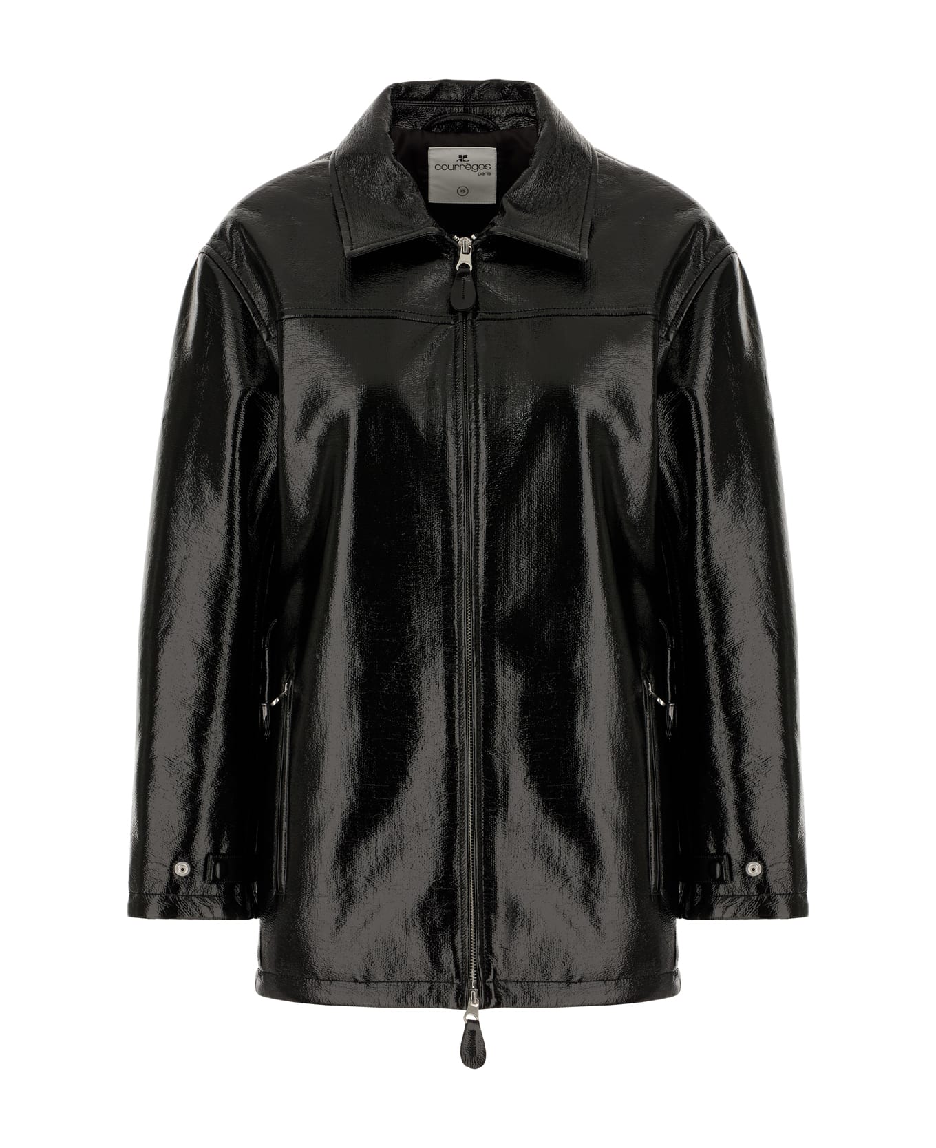 Courrèges Black Synthetic Leather Jacket - Black