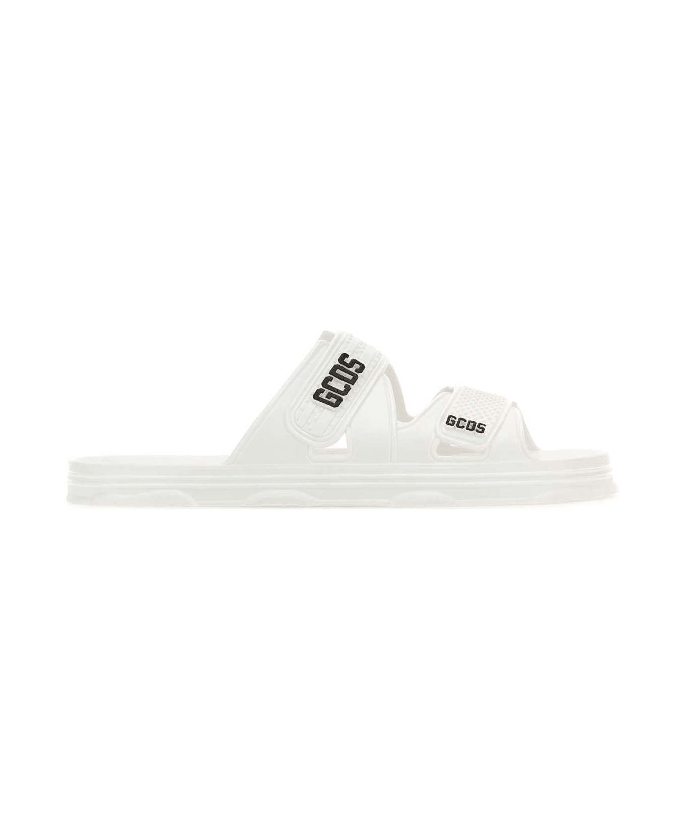 GCDS White Rubber Gcds Slippers - BIANCOOTTICO