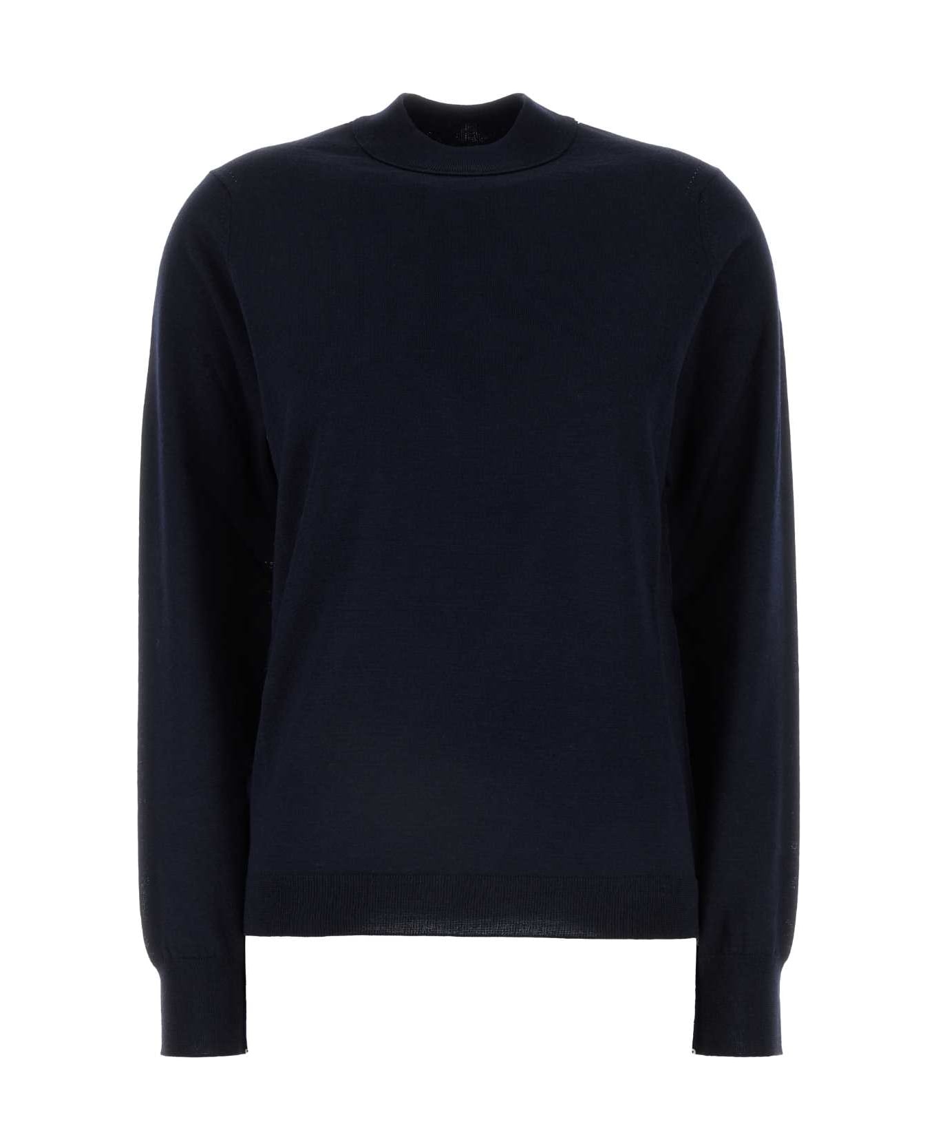 【関税&送料込】Maison Margiela Midnight Blue Wool Sweater Maison Margiela Midnight Blue Wool Sweater | italist, ALWAYS