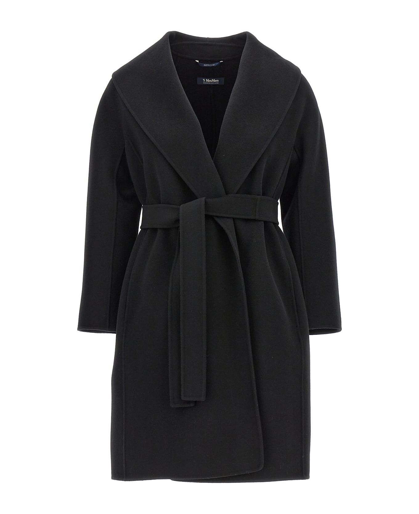 'S Max Mara 'messi' Coat - Black  
