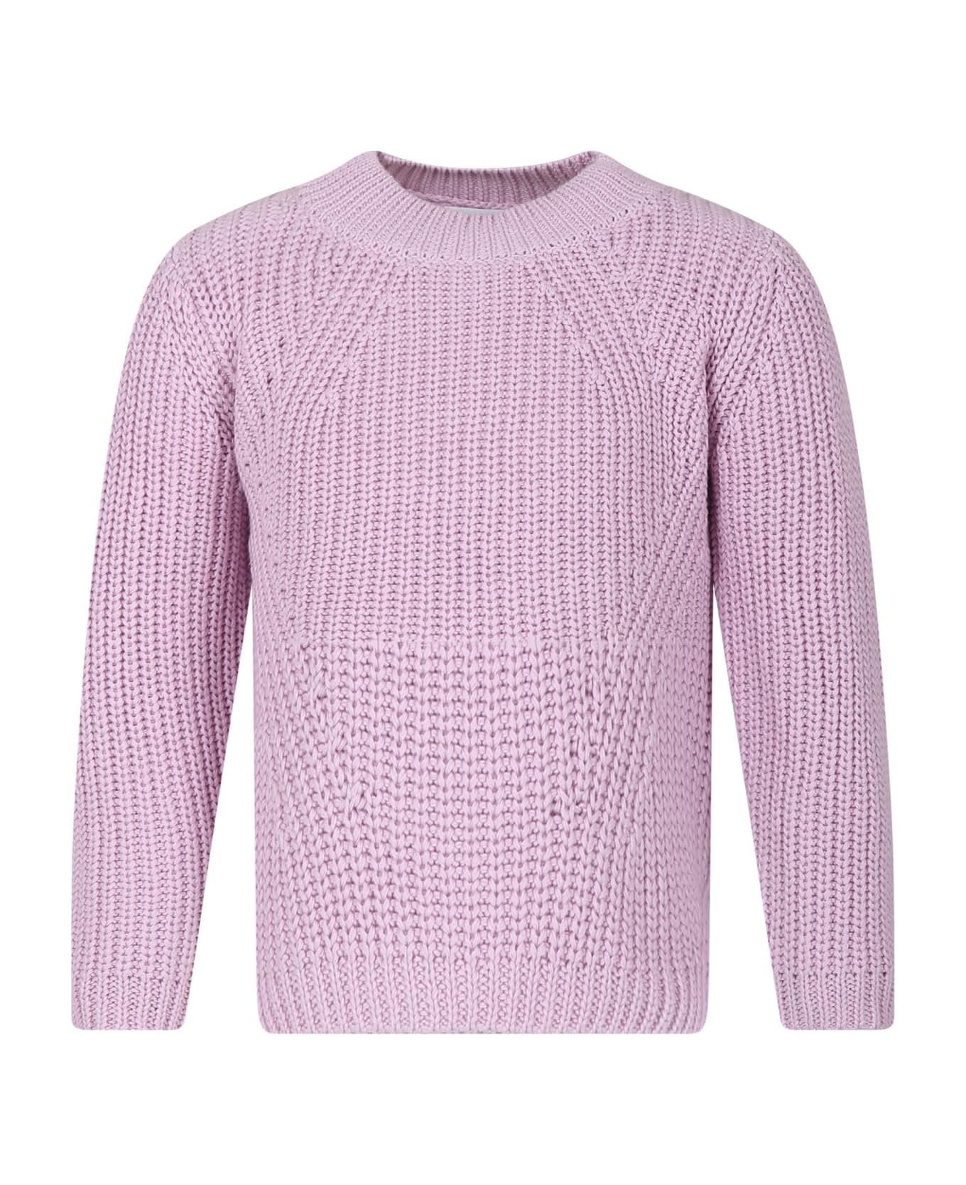 Molo Pink Sweater For Girl - Pink ニットウェア＆スウェットシャツ